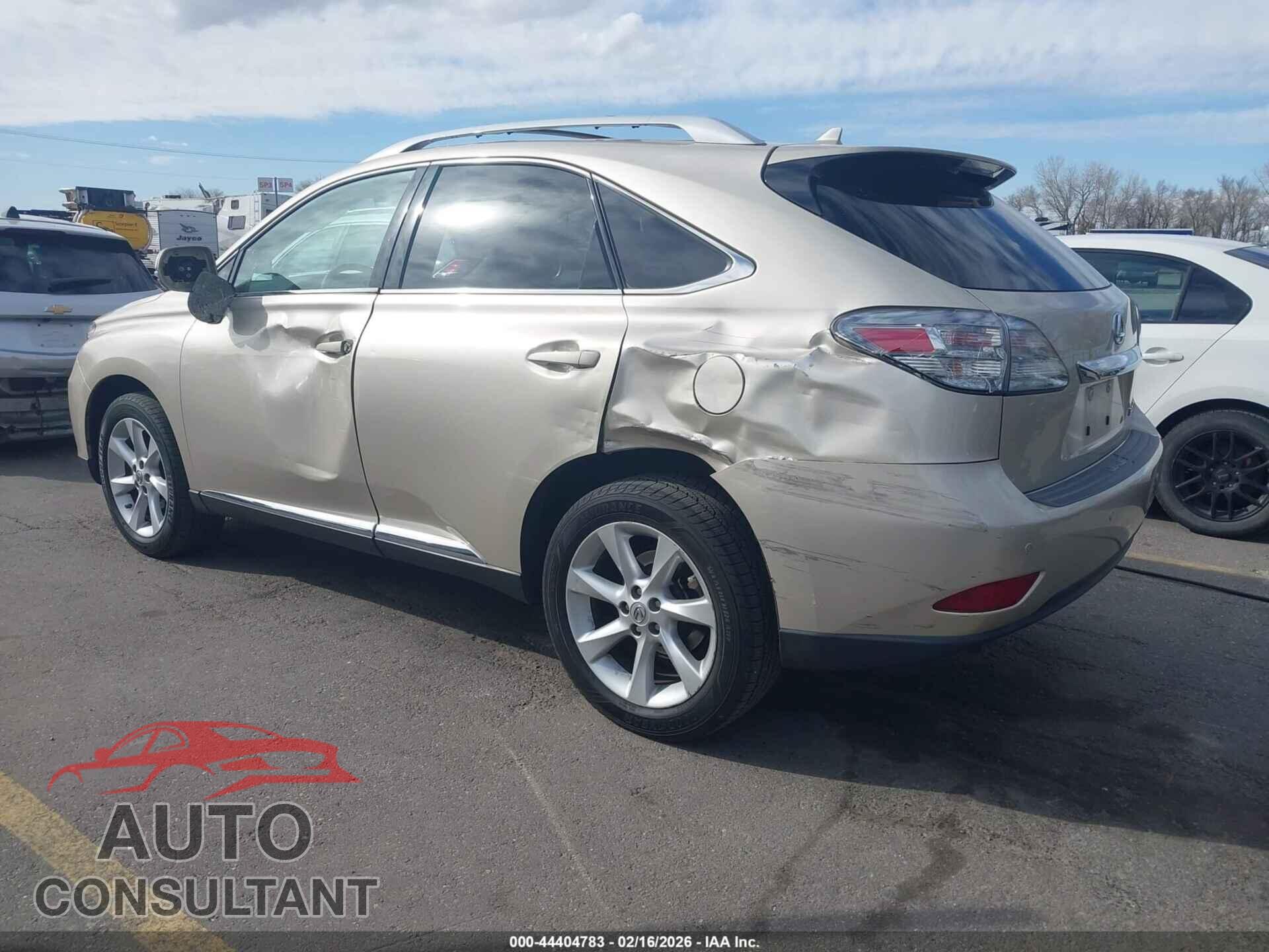 LEXUS RX 350 2012 - 2T2BK1BAXCC124541