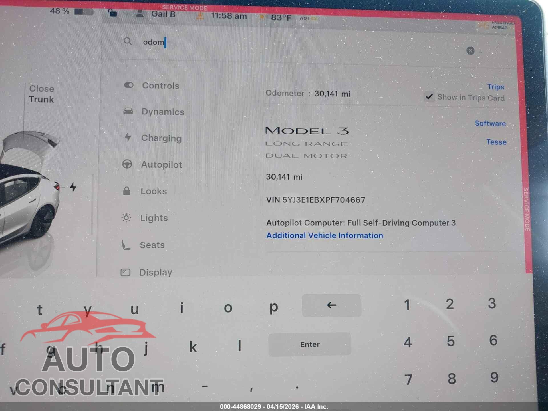TESLA MODEL 3 2023 - 5YJ3E1EBXPF704667