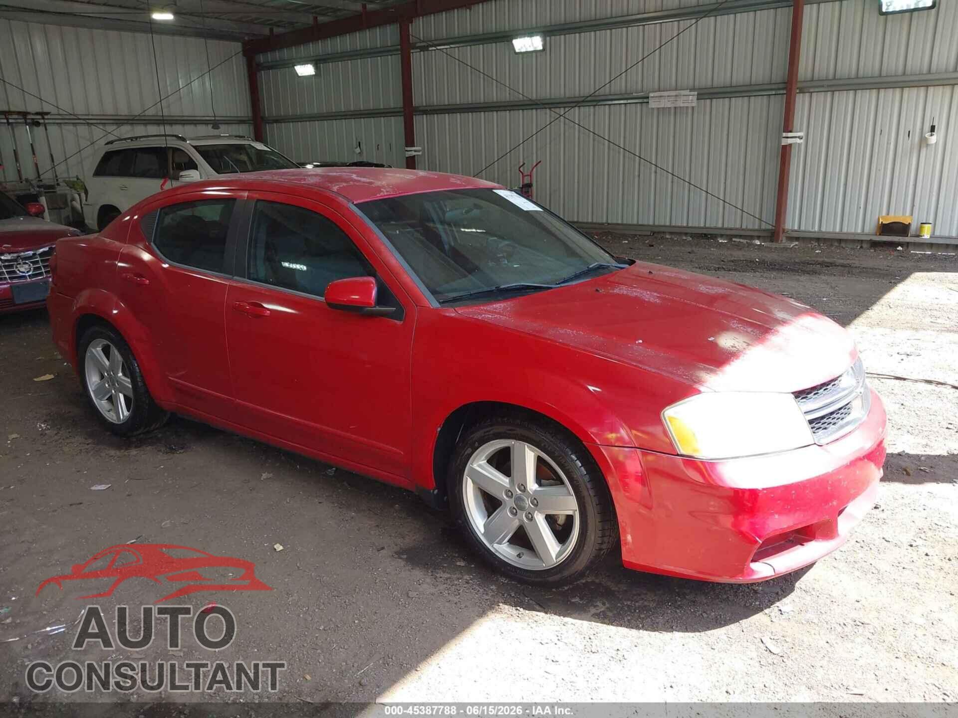 DODGE AVENGER 2013 - 1C3CDZCB6DN682236