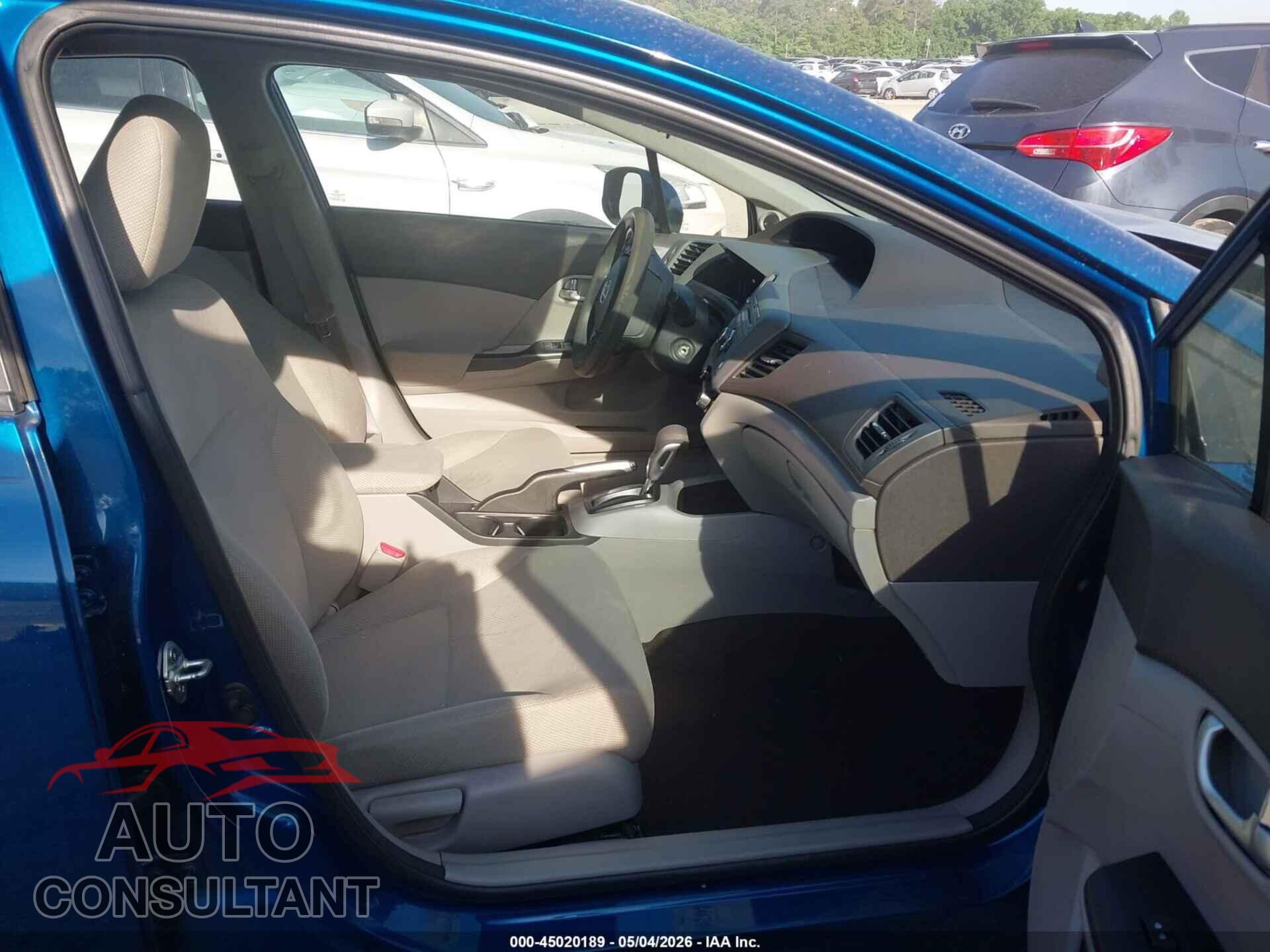 HONDA CIVIC 2012 - 19XFB2F85CE024609