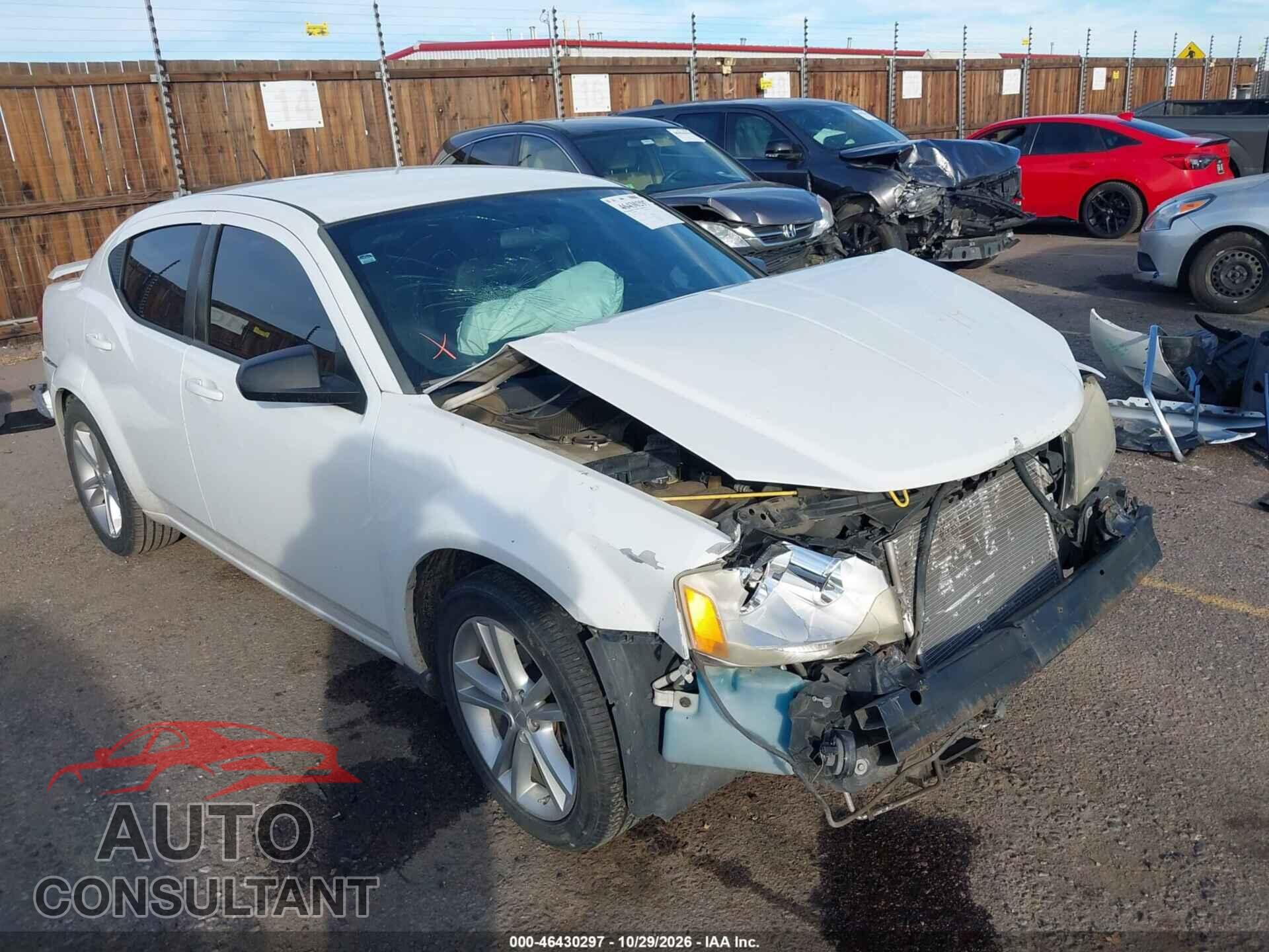 DODGE AVENGER 2013 - 1C3CDZAG4DN583588