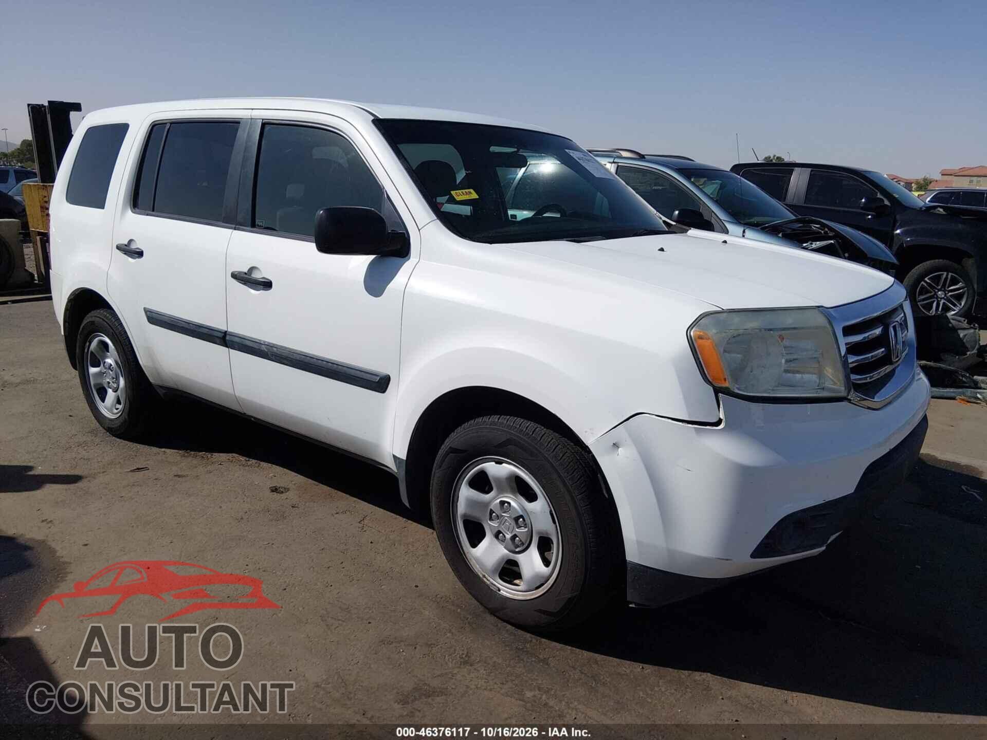 HONDA PILOT 2012 - 5FNYF3H2XCB005270