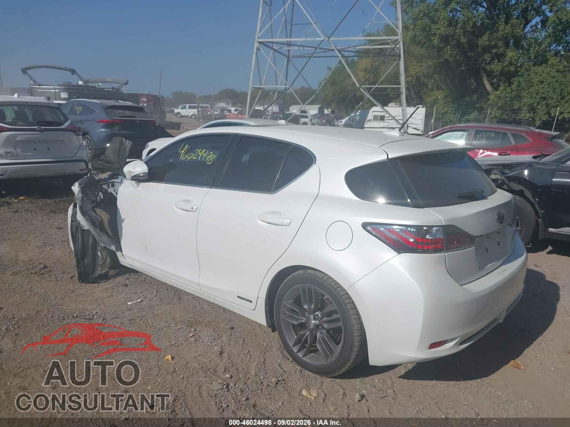 LEXUS CT 200H 2012 - JTHKD5BH1C2105599