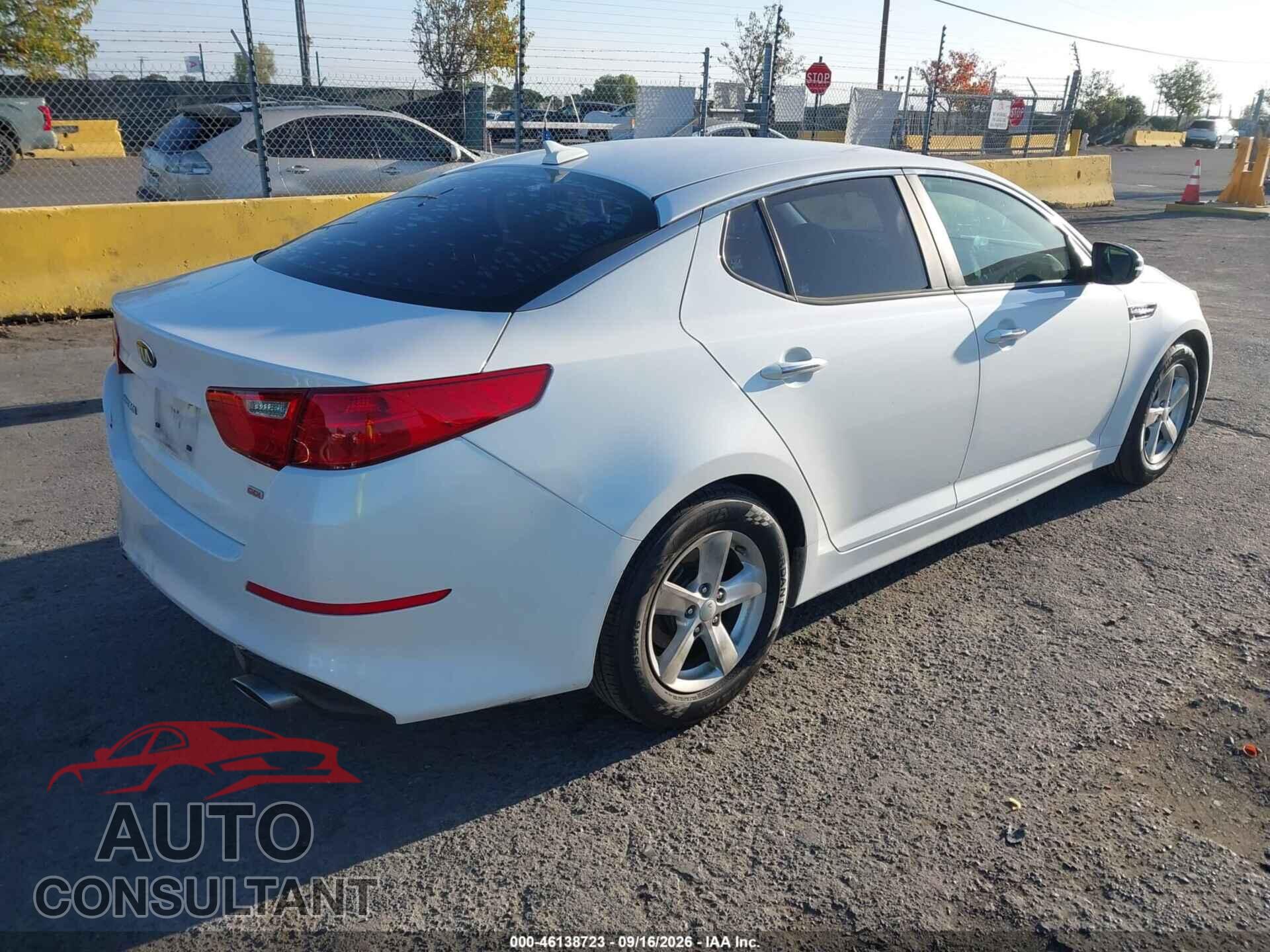 KIA OPTIMA 2015 - KNAGM4A72F5663973