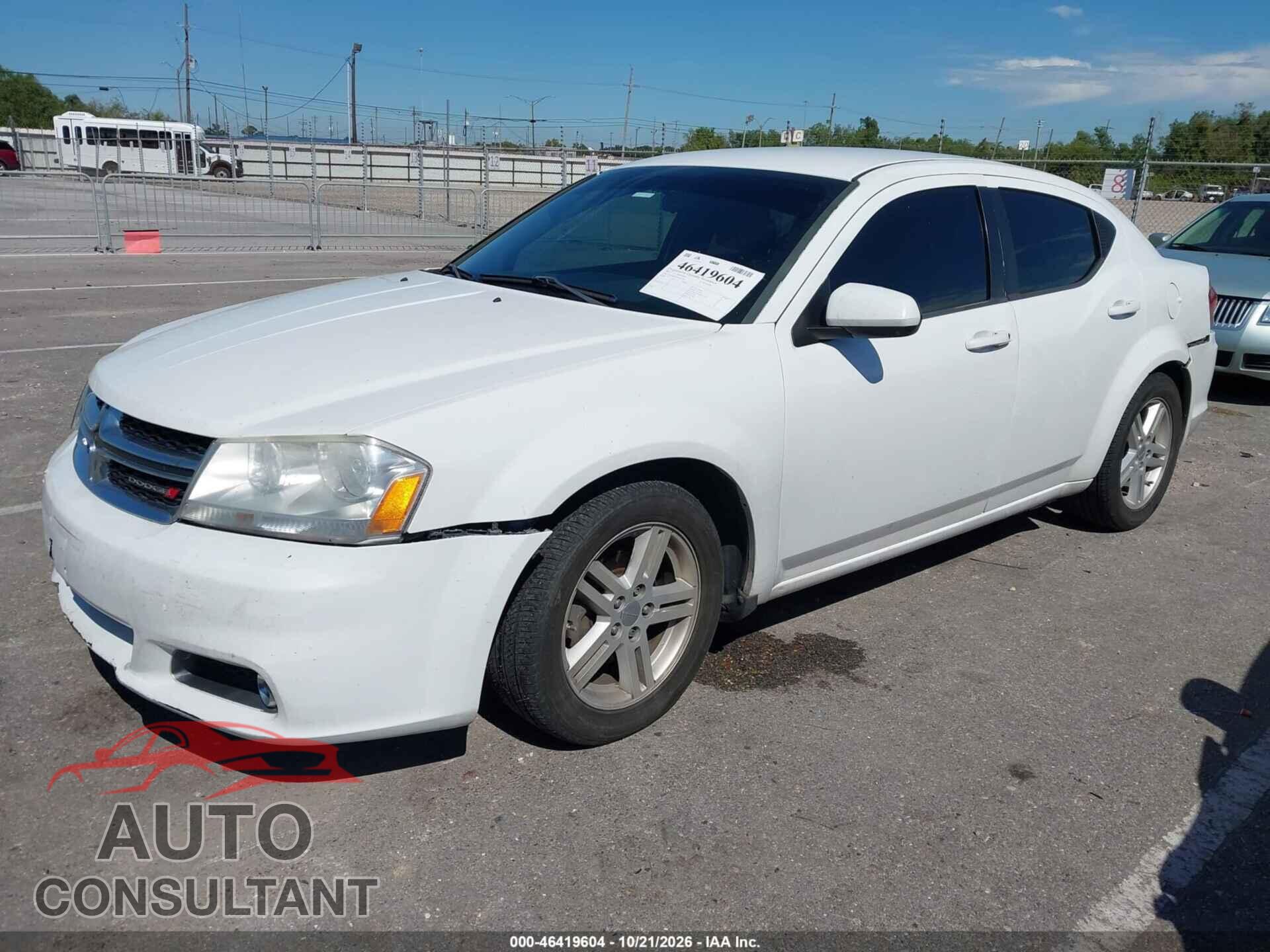 DODGE AVENGER 2013 - 1C3CDZCB1DN625393