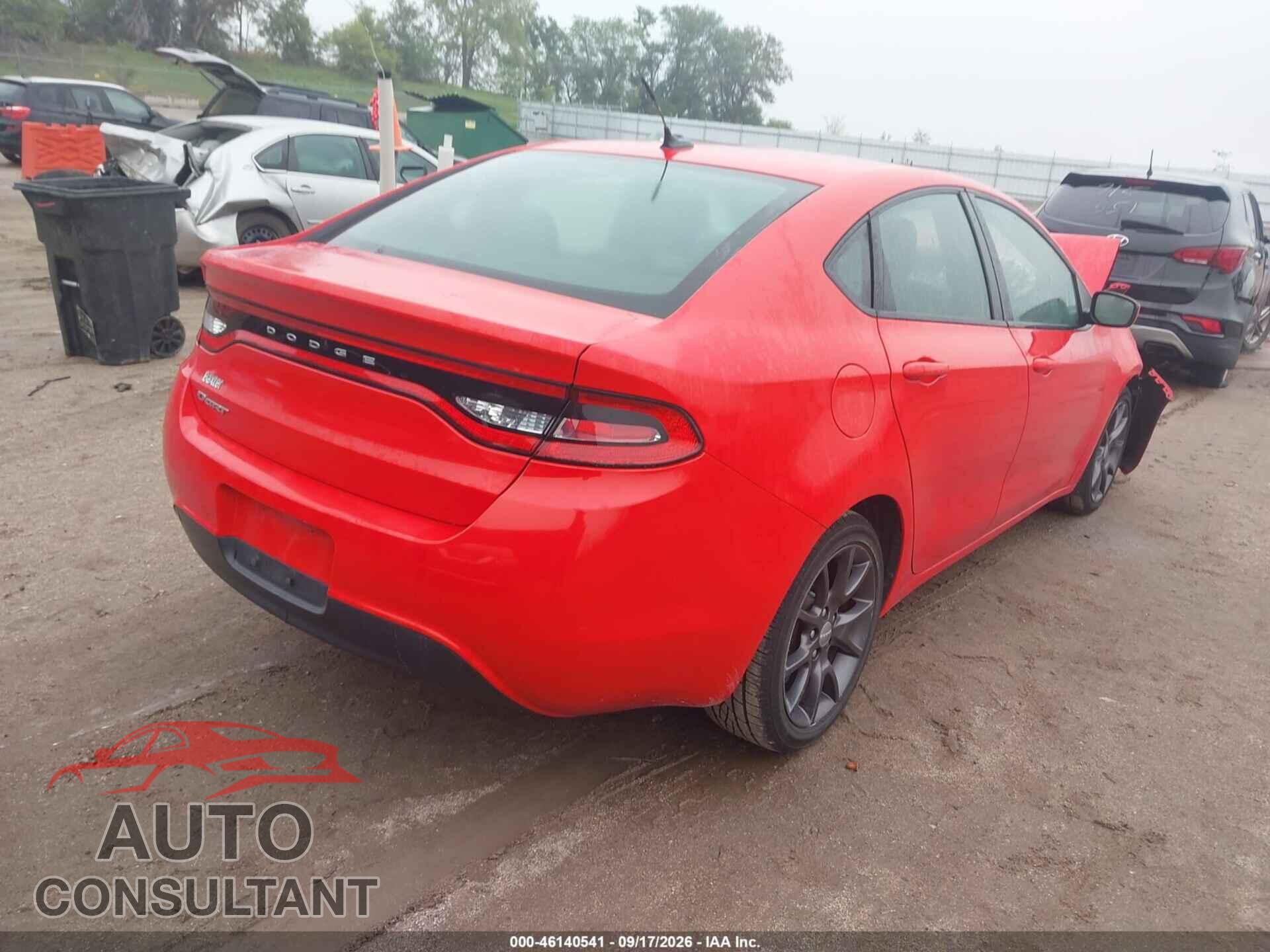 DODGE DART 2016 - 1C3CDFAAXGD683876