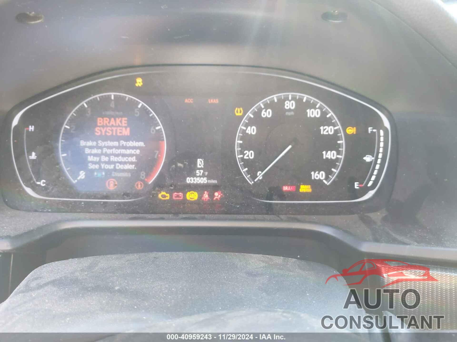 HONDA ACCORD 2020 - 1HGCV1F34LA120194