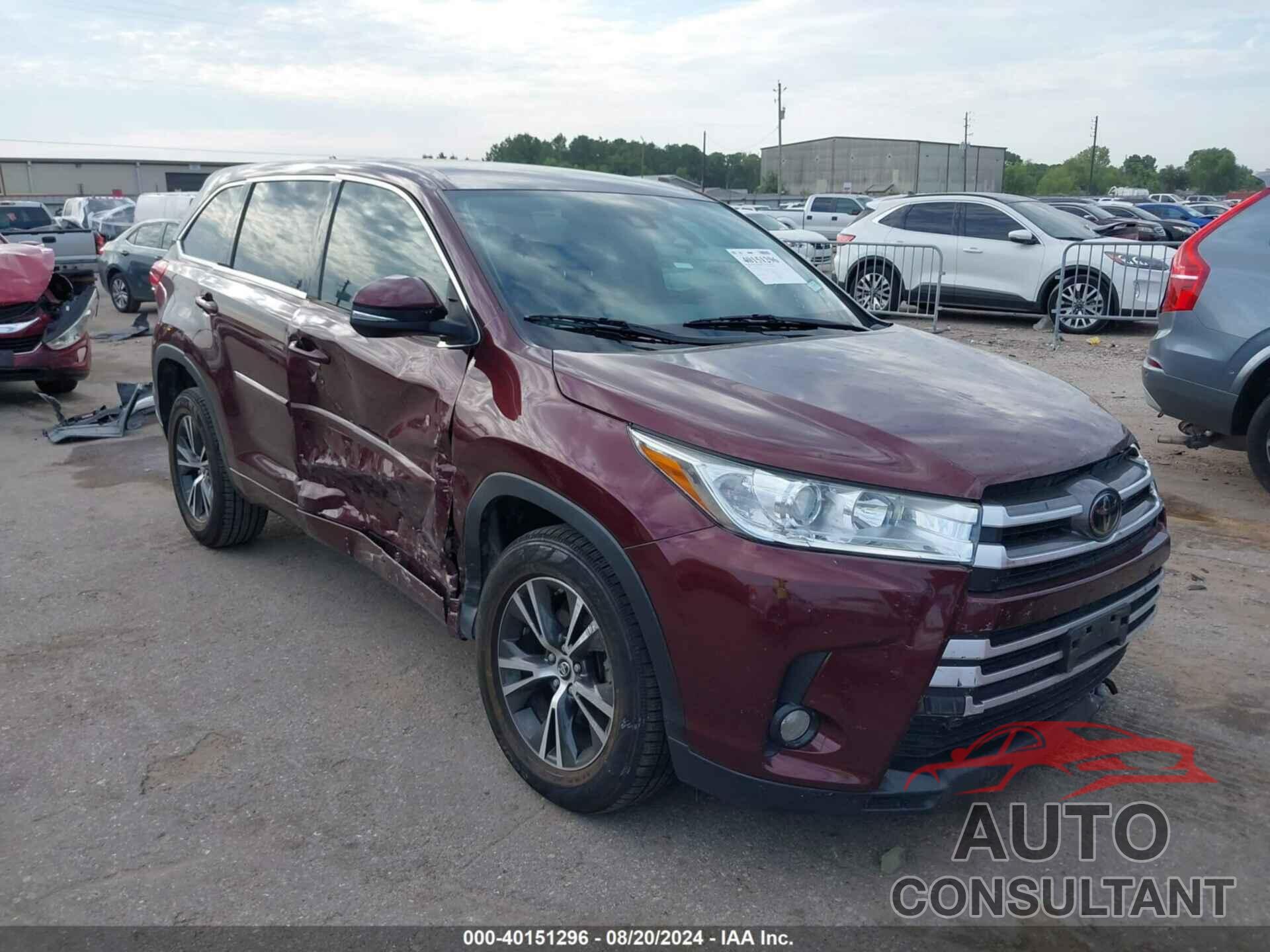 TOYOTA HIGHLANDER 2018 - 5TDZZRFH7JS278164