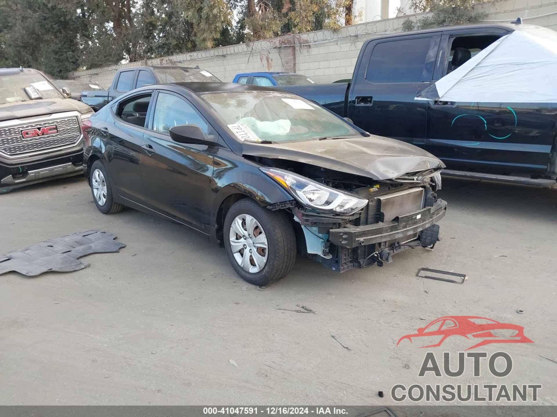 HYUNDAI ELANTRA 2016 - KMHDH4AE0GU607557