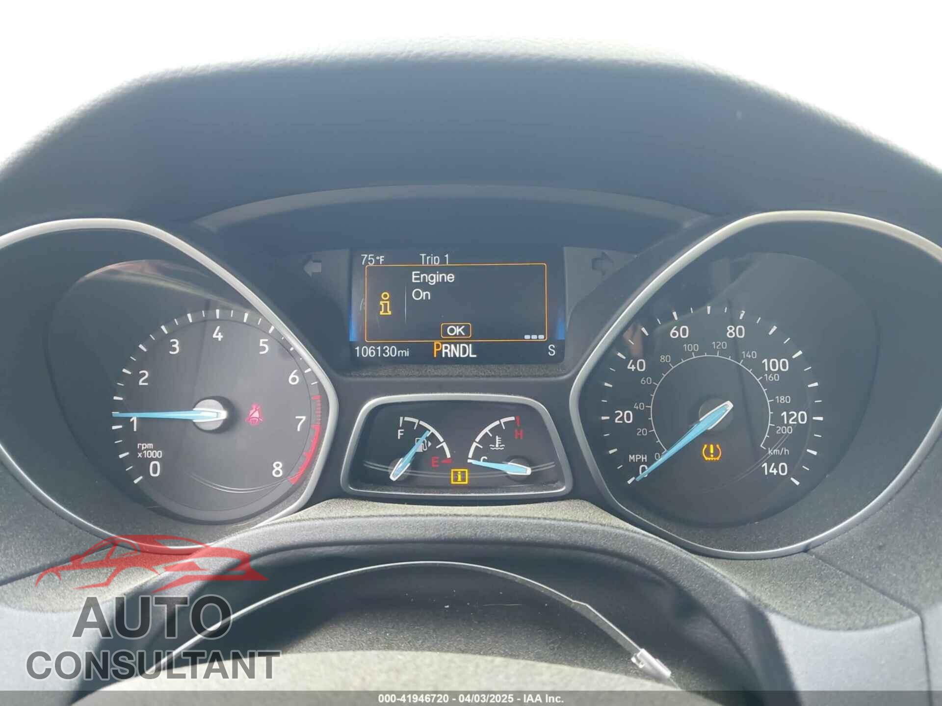FORD FOCUS 2017 - 1FADP3F23HL277572