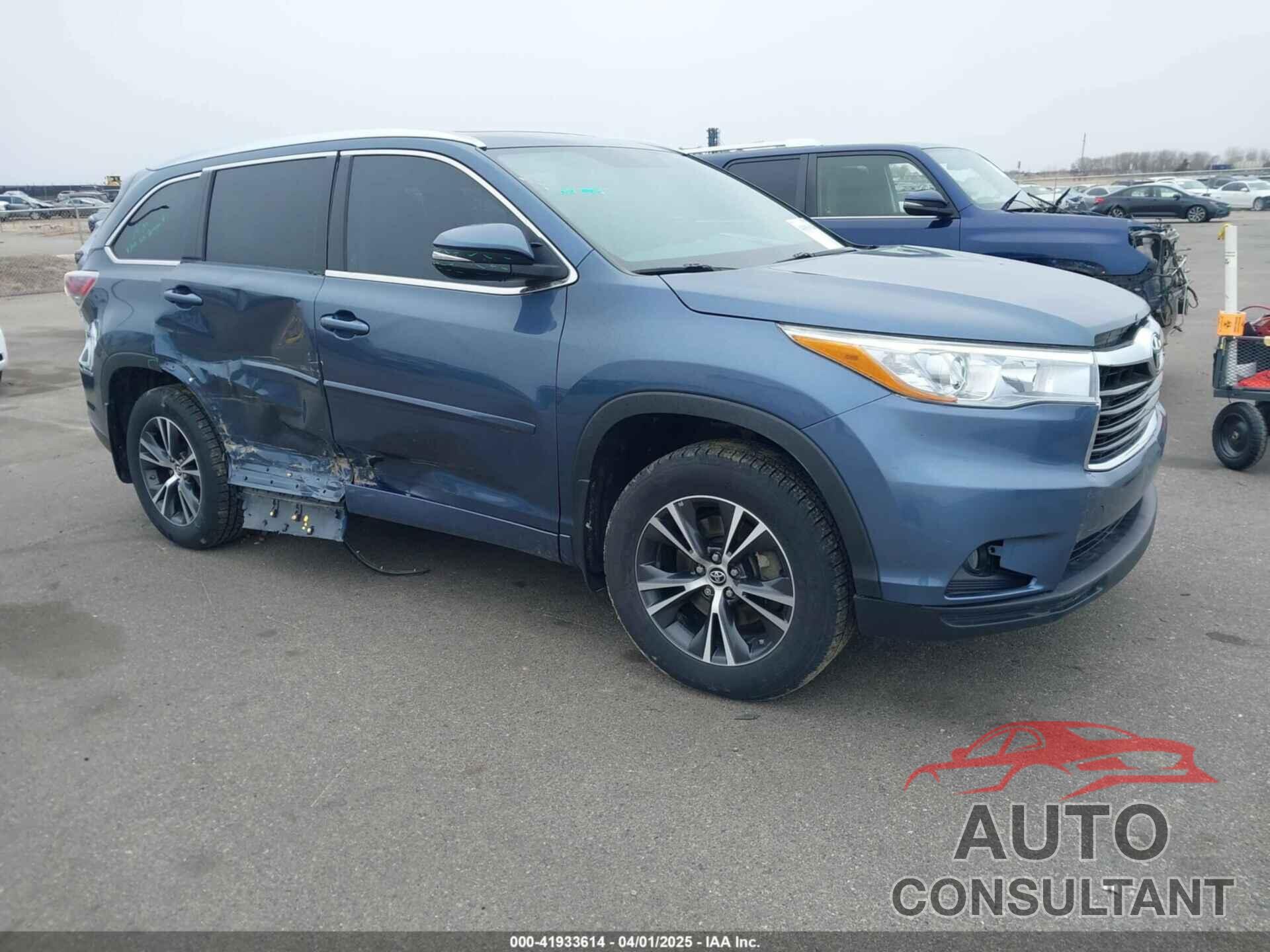 TOYOTA HIGHLANDER 2016 - 5TDJKRFH5GS227031