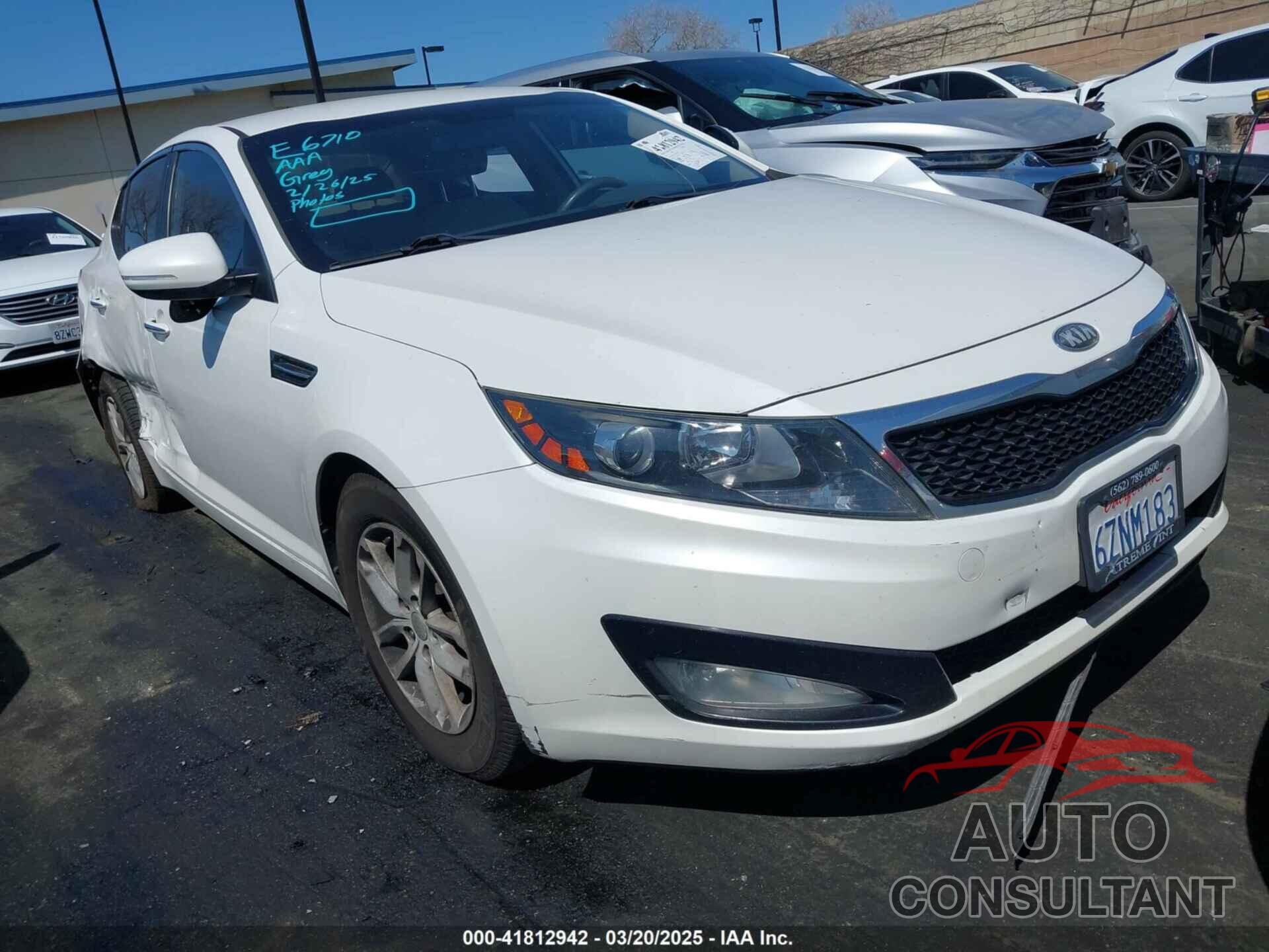 KIA OPTIMA 2013 - KNAGM4A71D5383314