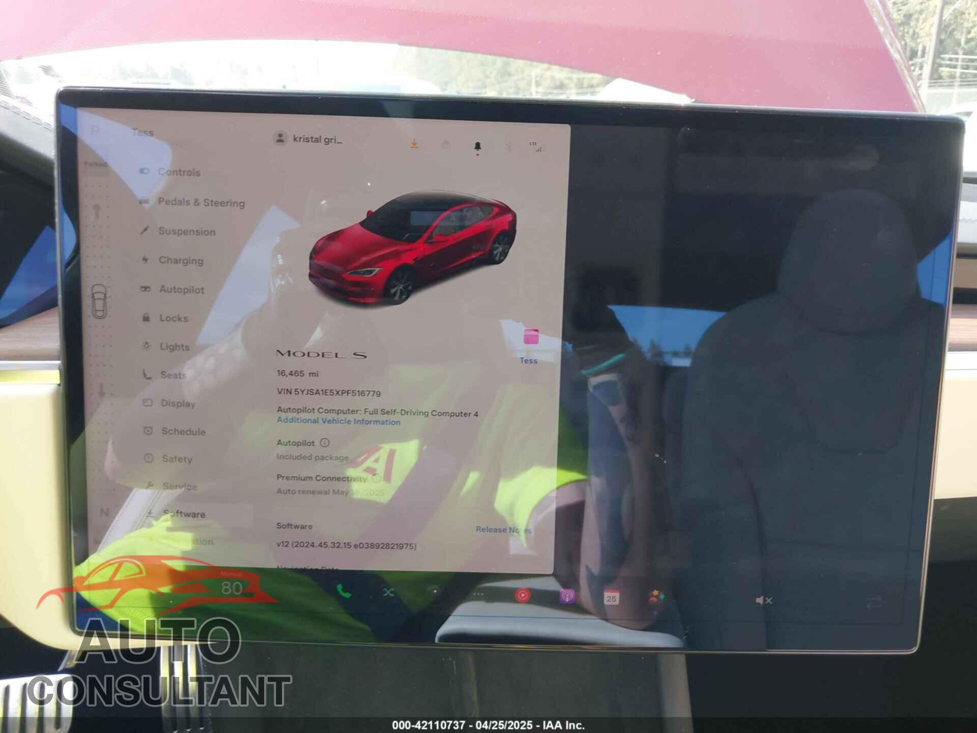TESLA MODEL S 2023 - 5YJSA1E5XPF516779