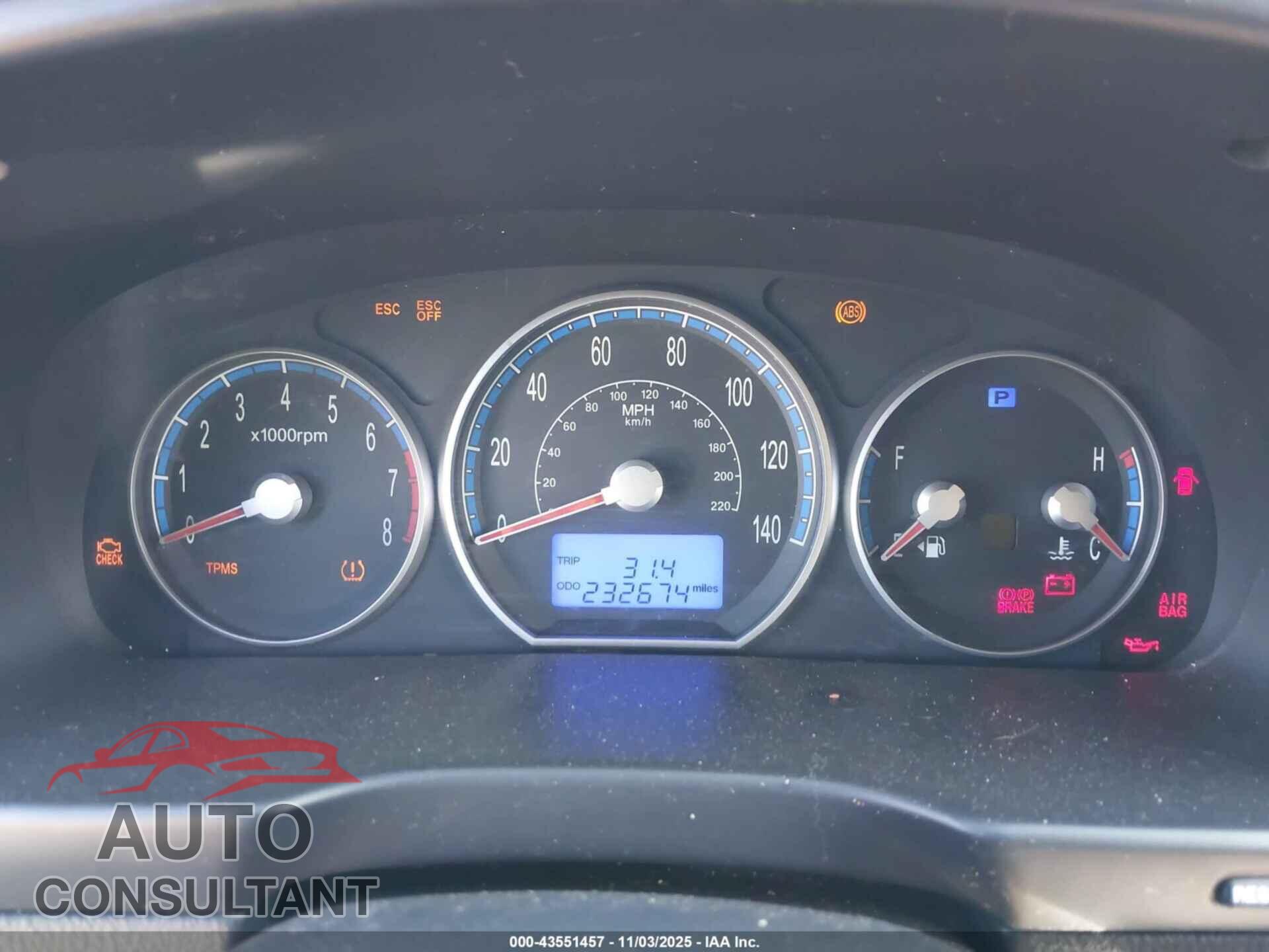 HYUNDAI SANTA FE 2009 - 5NMSH13E09H257378
