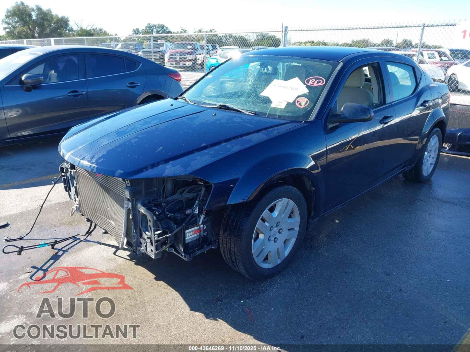 DODGE AVENGER 2013 - 1C3CDZAG2DN756461