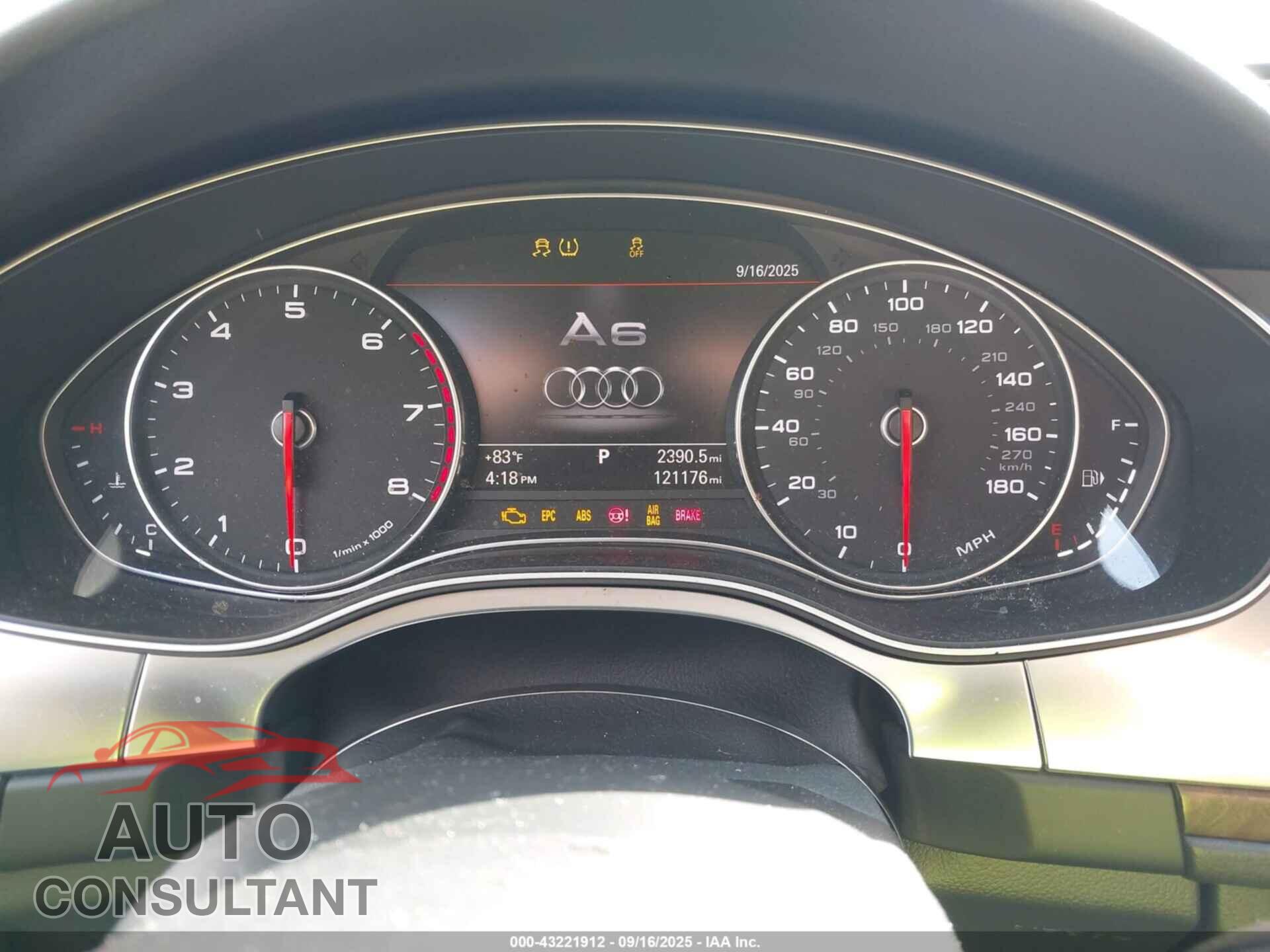 AUDI A6 2015 - WAUDFAFC3FN003846