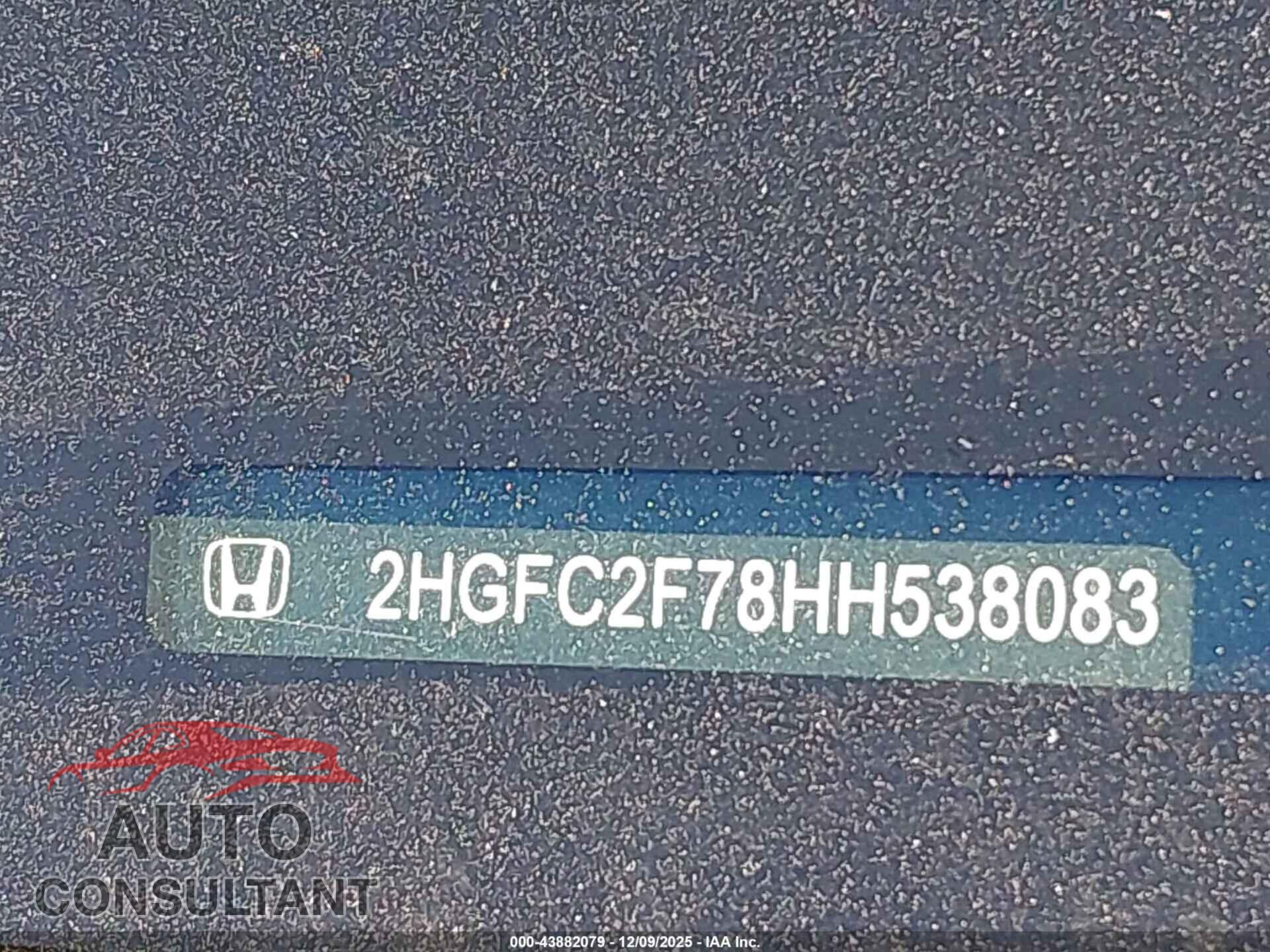 HONDA CIVIC 2017 - 2HGFC2F78HH538083