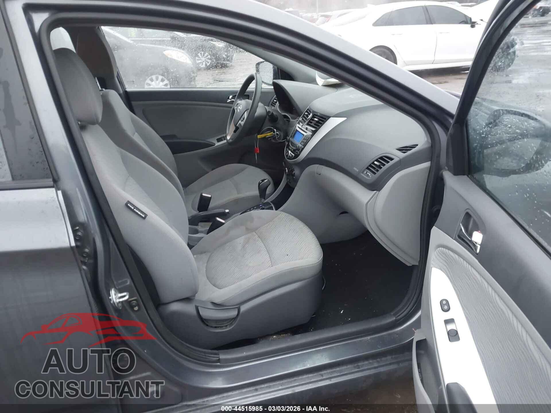 HYUNDAI ACCENT 2012 - KMHCU4AE1CU239228