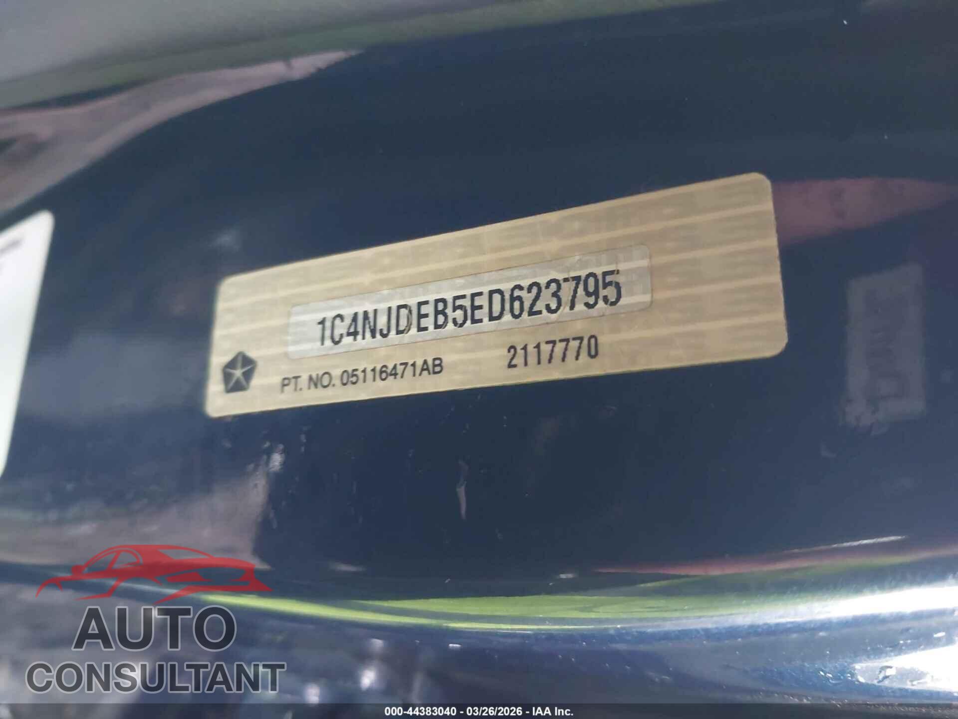 JEEP COMPASS 2014 - 1C4NJDEB5ED623795