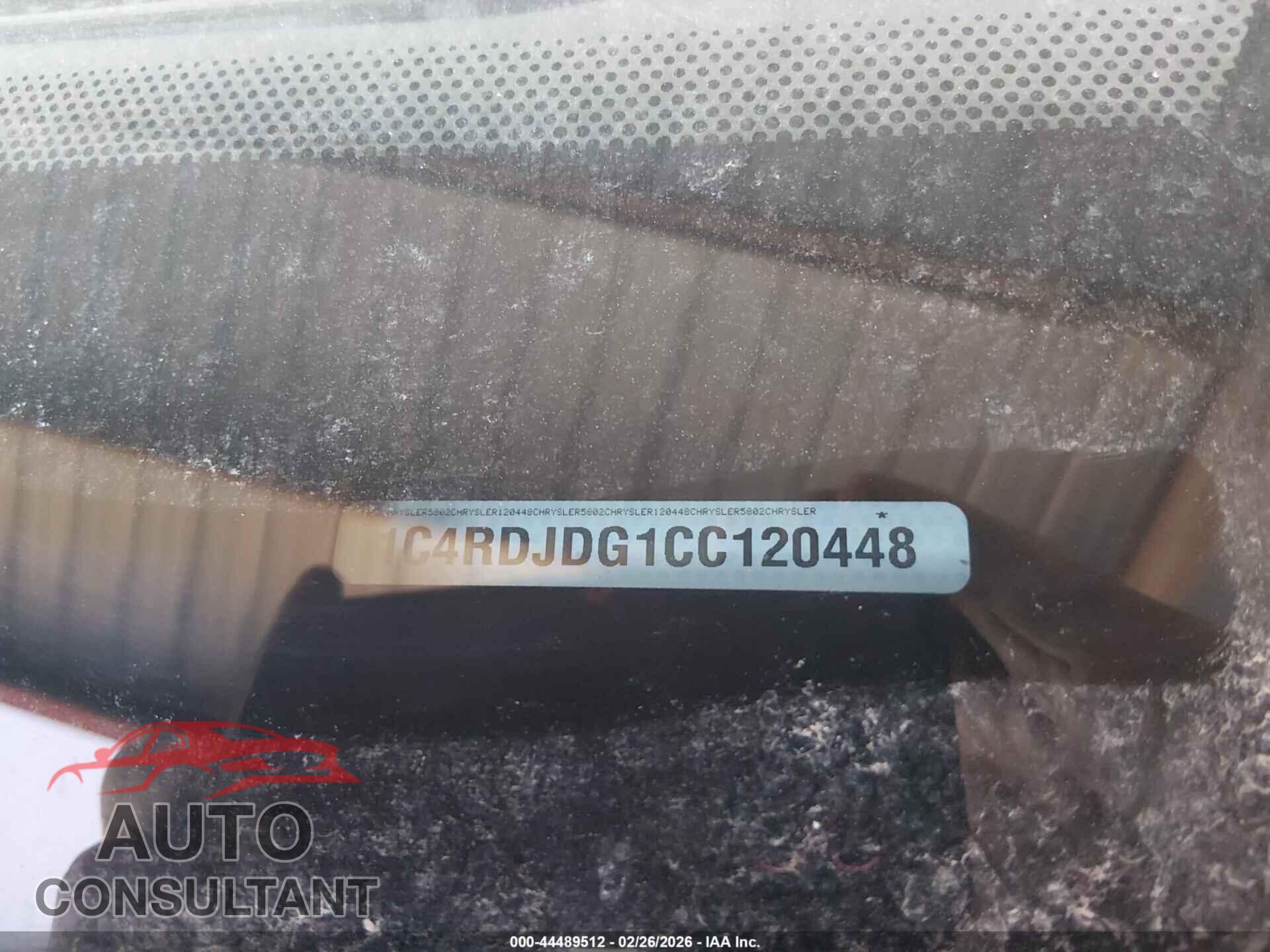 DODGE DURANGO 2012 - 1C4RDJDG1CC120448