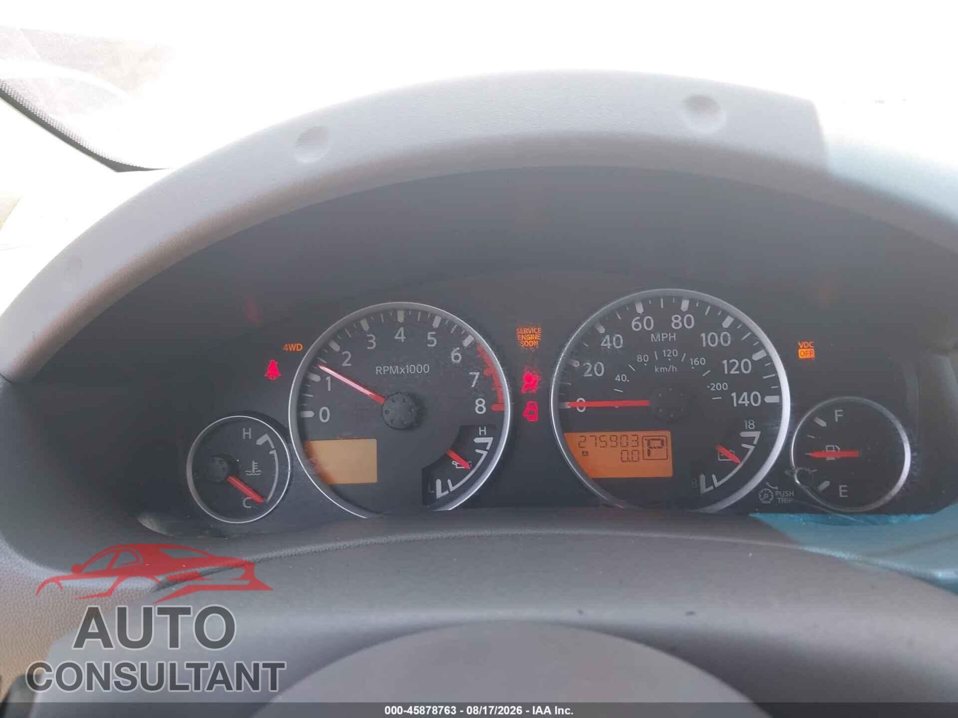 NISSAN FRONTIER 2011 - 1N6AD0EV9BC444232
