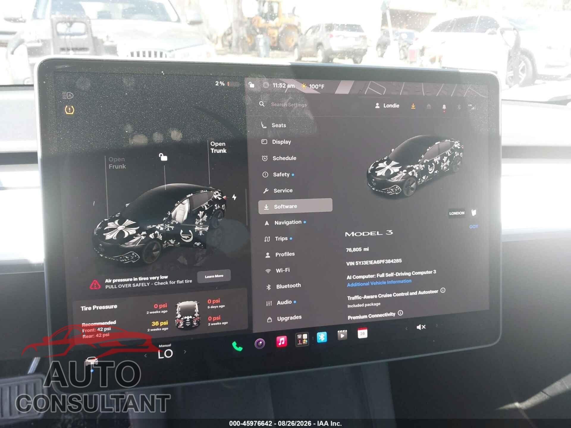 TESLA MODEL 3 2023 - 5YJ3E1EA6PF384285