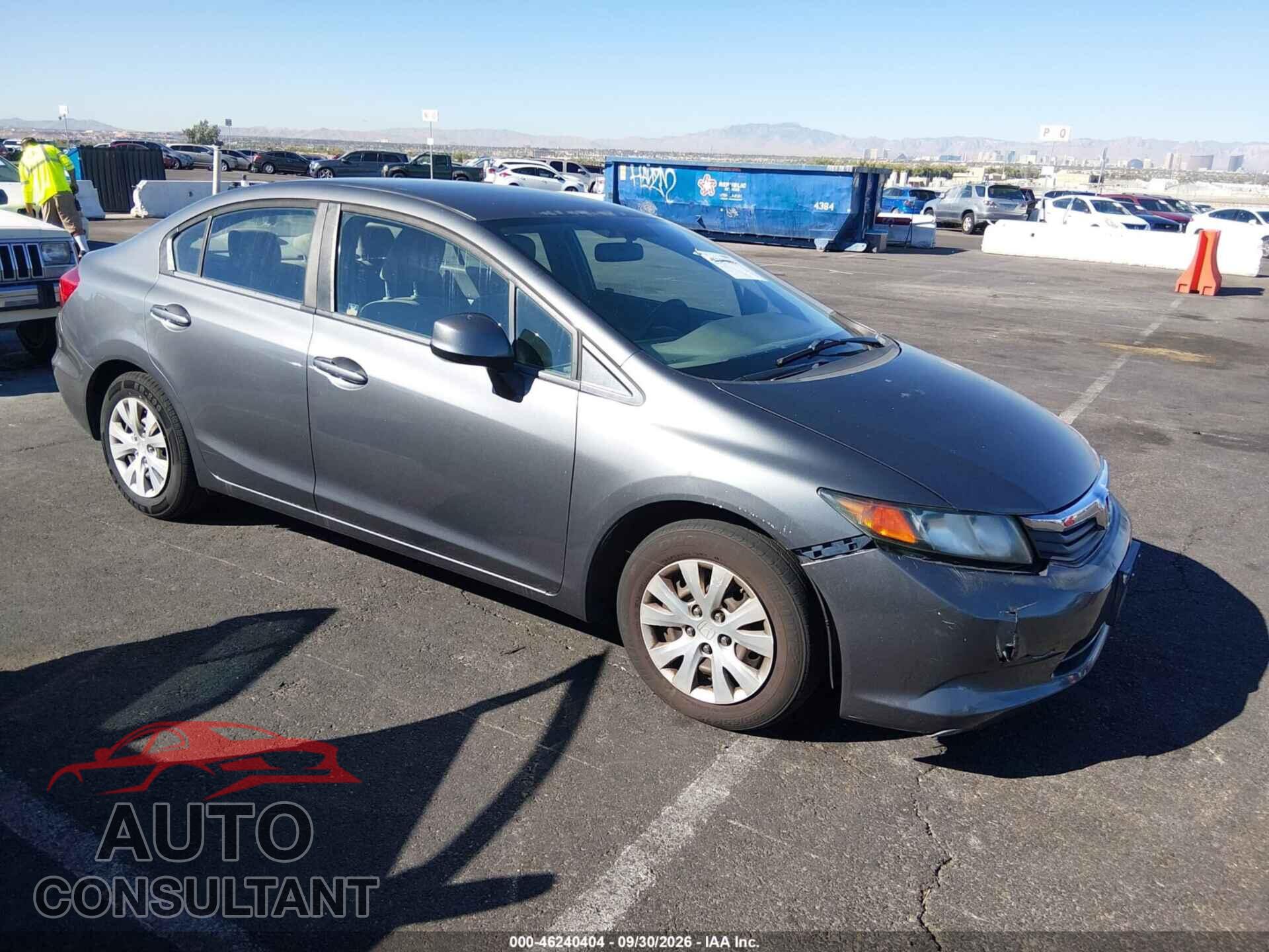 HONDA CIVIC 2012 - 19XFB2F57CE377004