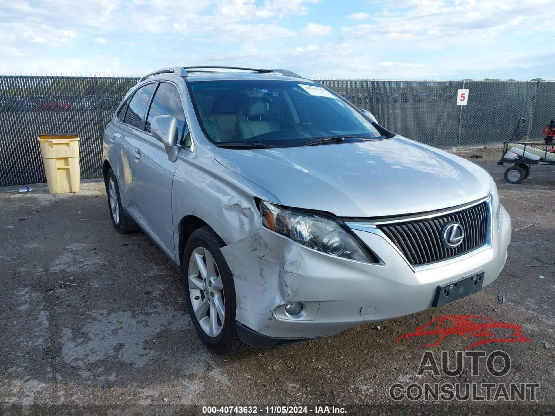 LEXUS RX 350 2011 - 2T2ZK1BA5BC051804