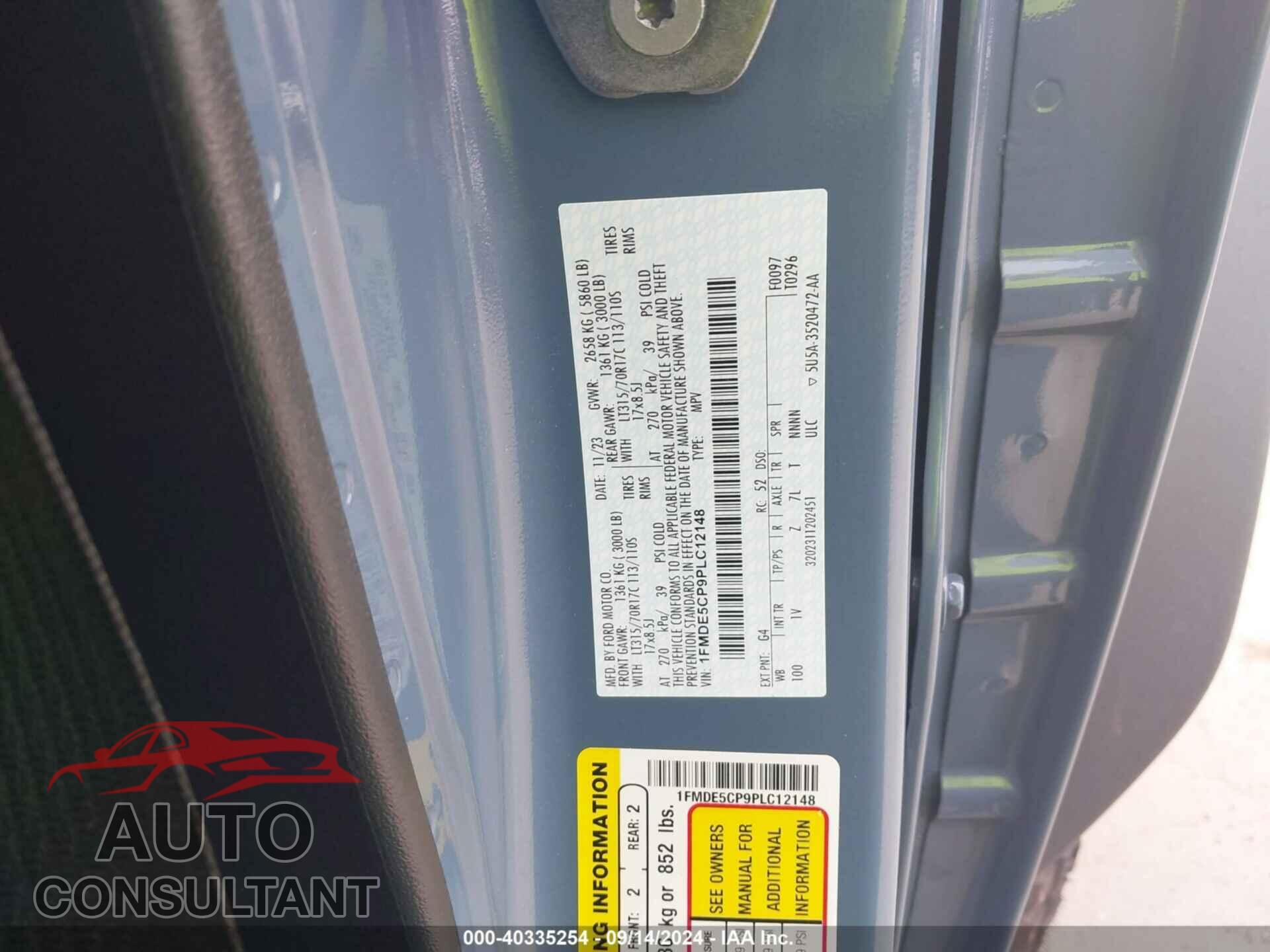 FORD BRONCO 2023 - 1FMDE5CP9PLC12148
