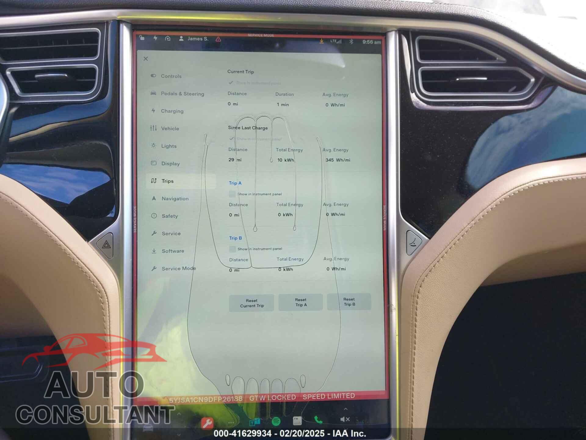 TESLA MODEL S 2013 - 5YJSA1CN9DFP26188