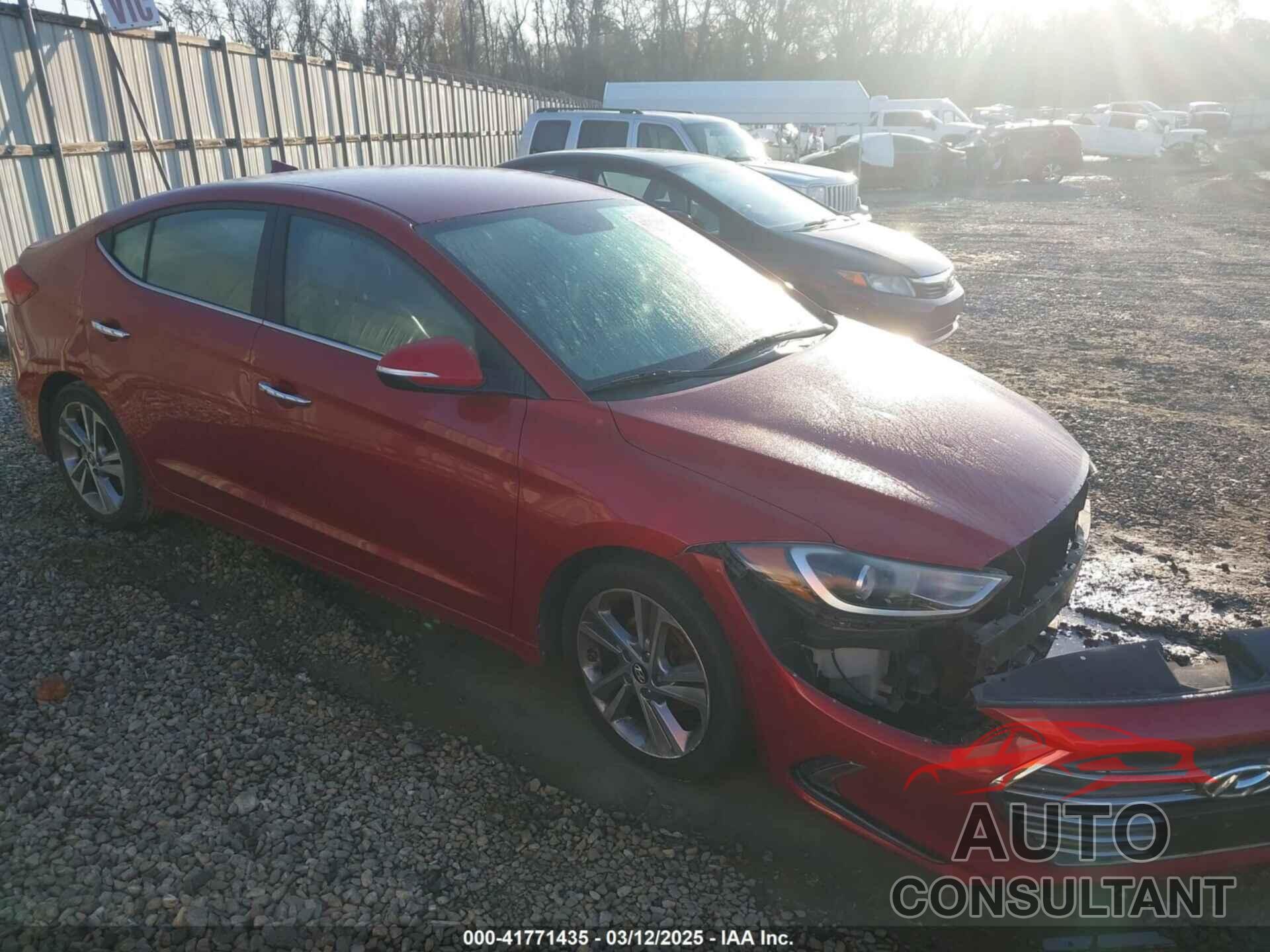 HYUNDAI ELANTRA 2017 - KMHD84LF3HU208861