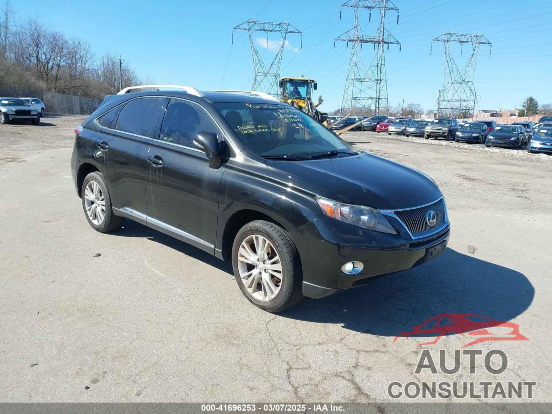 LEXUS RX 2011 - JTJBC1BA4B2036354