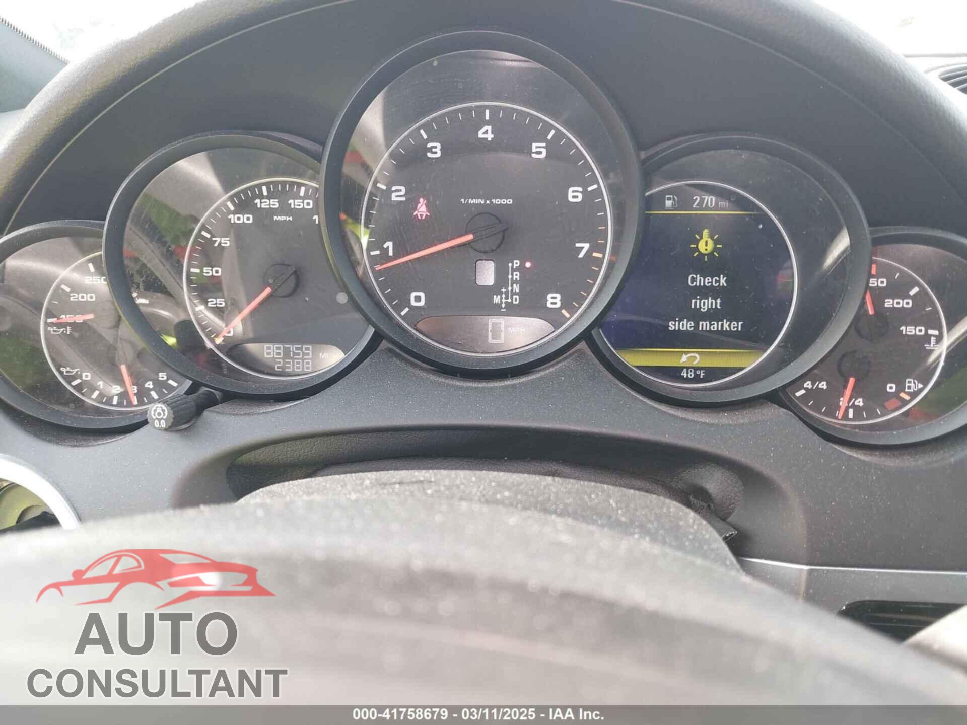 PORSCHE CAYENNE 2013 - WP1AA2A21DLA06809