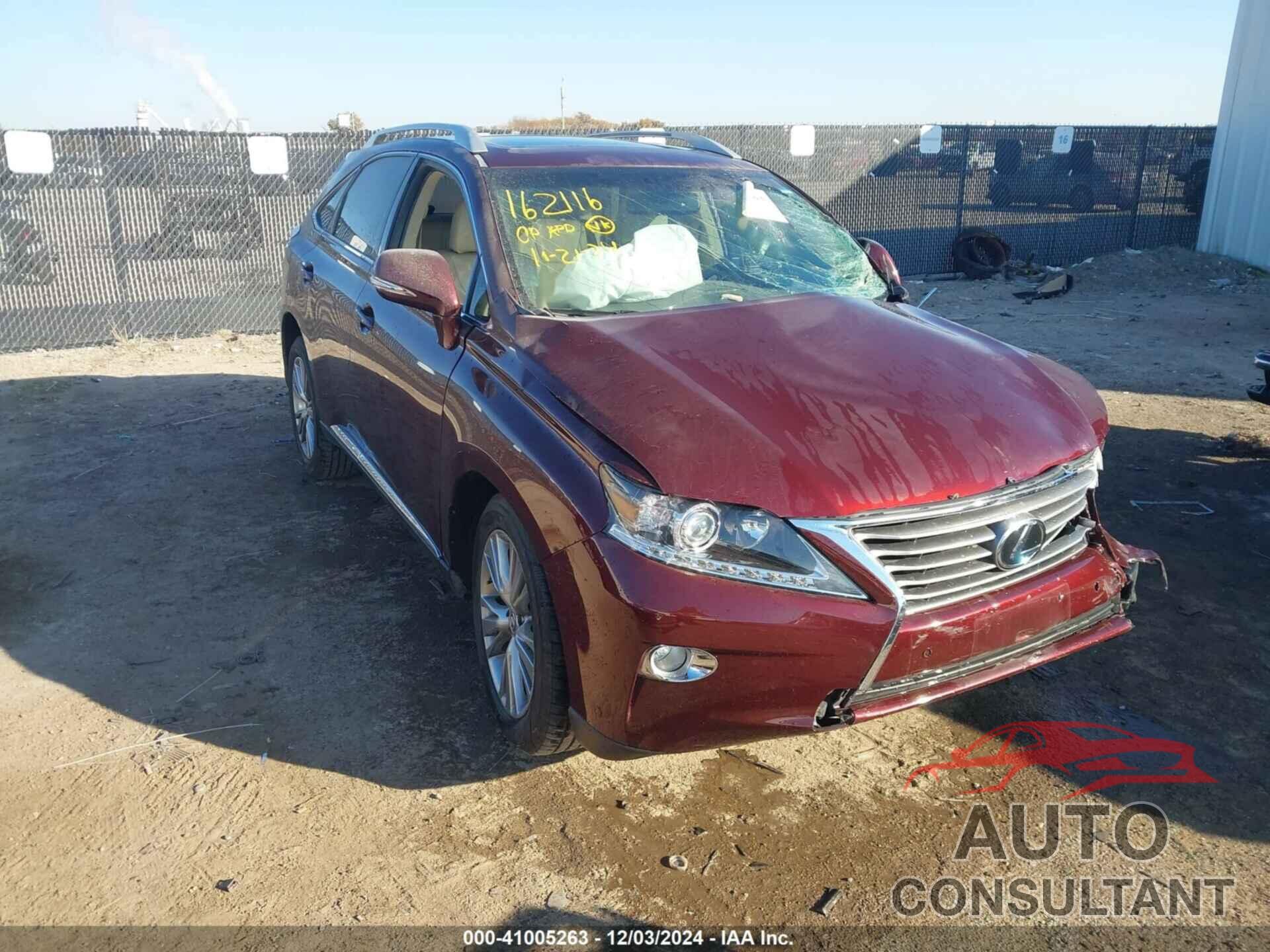 LEXUS RX 350 2013 - 2T2ZK1BA9DC110484