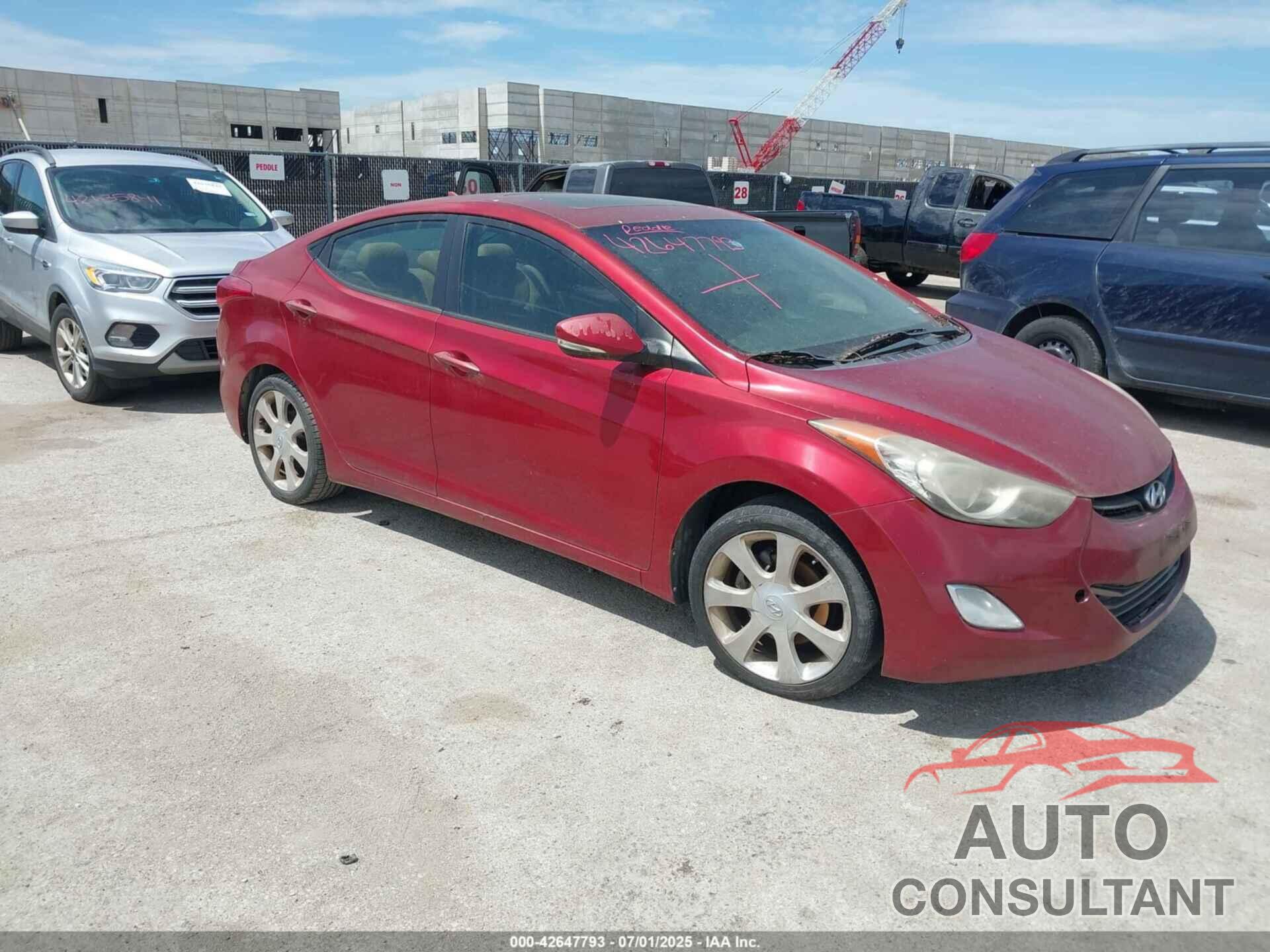 HYUNDAI ELANTRA 2012 - KMHDH4AE8CU281503