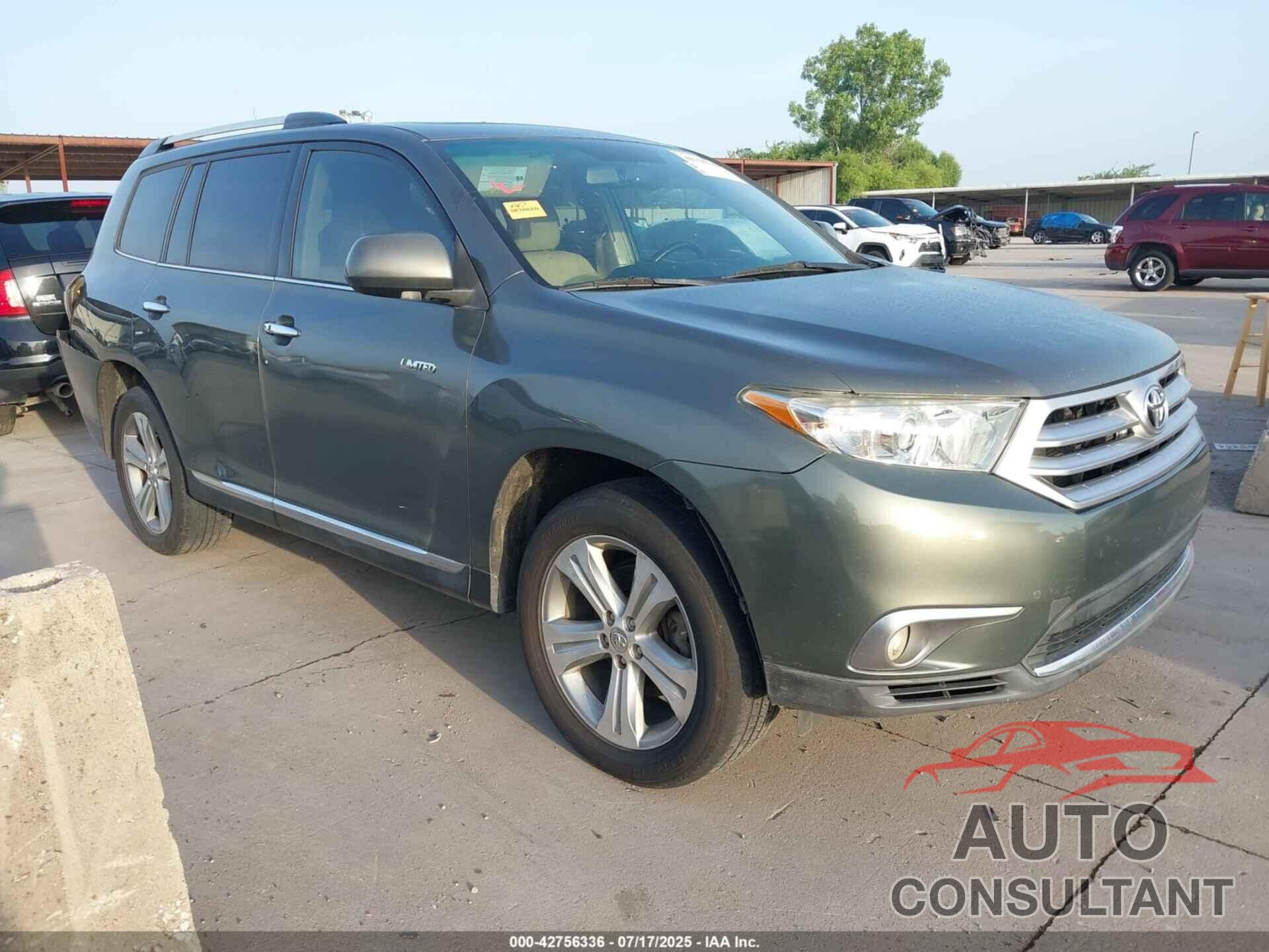TOYOTA HIGHLANDER 2012 - 5TDYK3EH5CS067661
