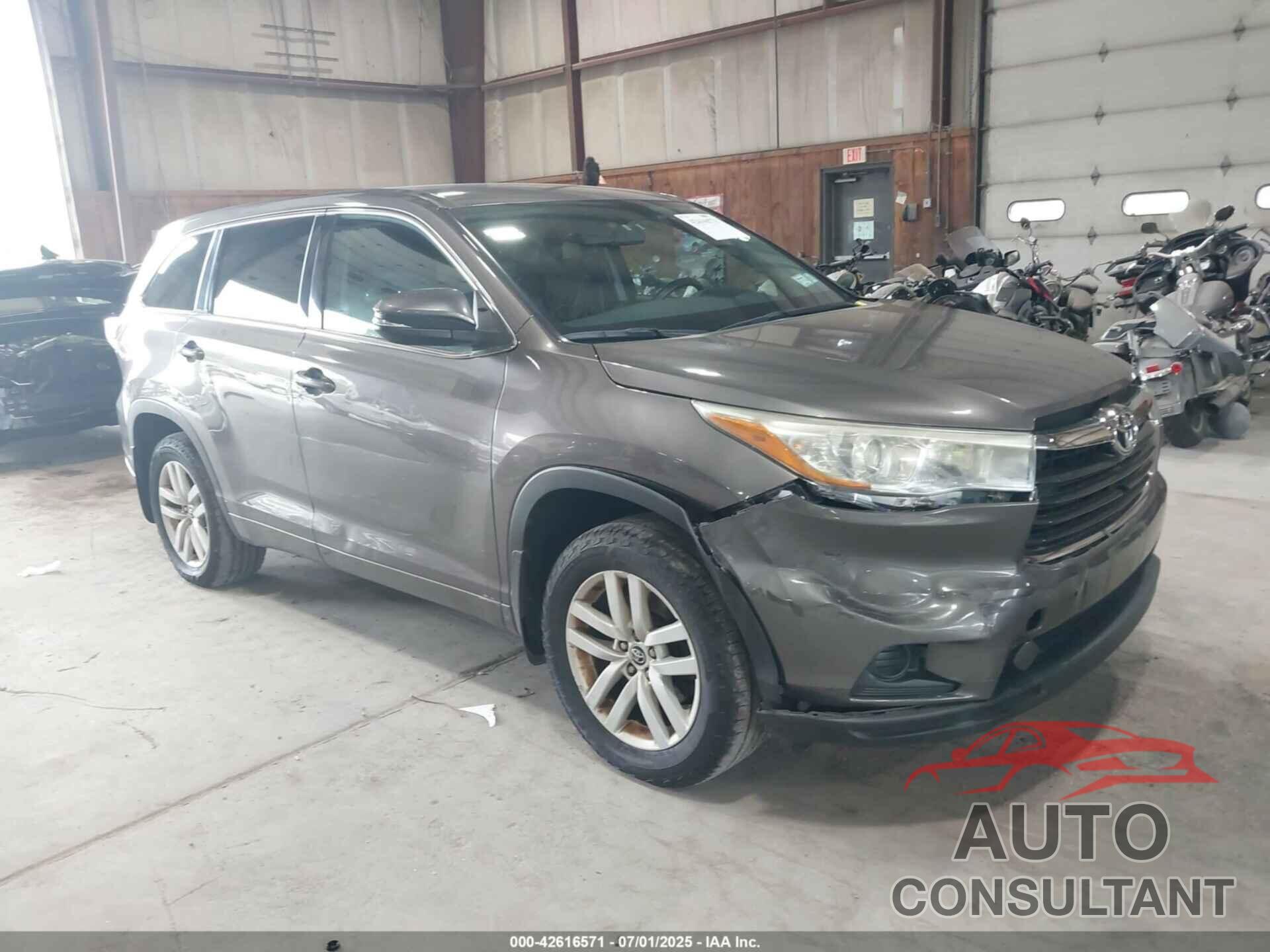 TOYOTA HIGHLANDER 2016 - 5TDBKRFH2GS237116