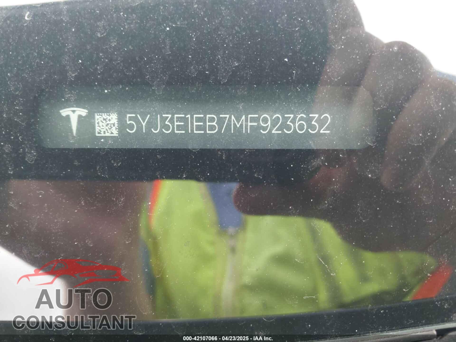 TESLA MODEL 3 2021 - 5YJ3E1EB7MF923632