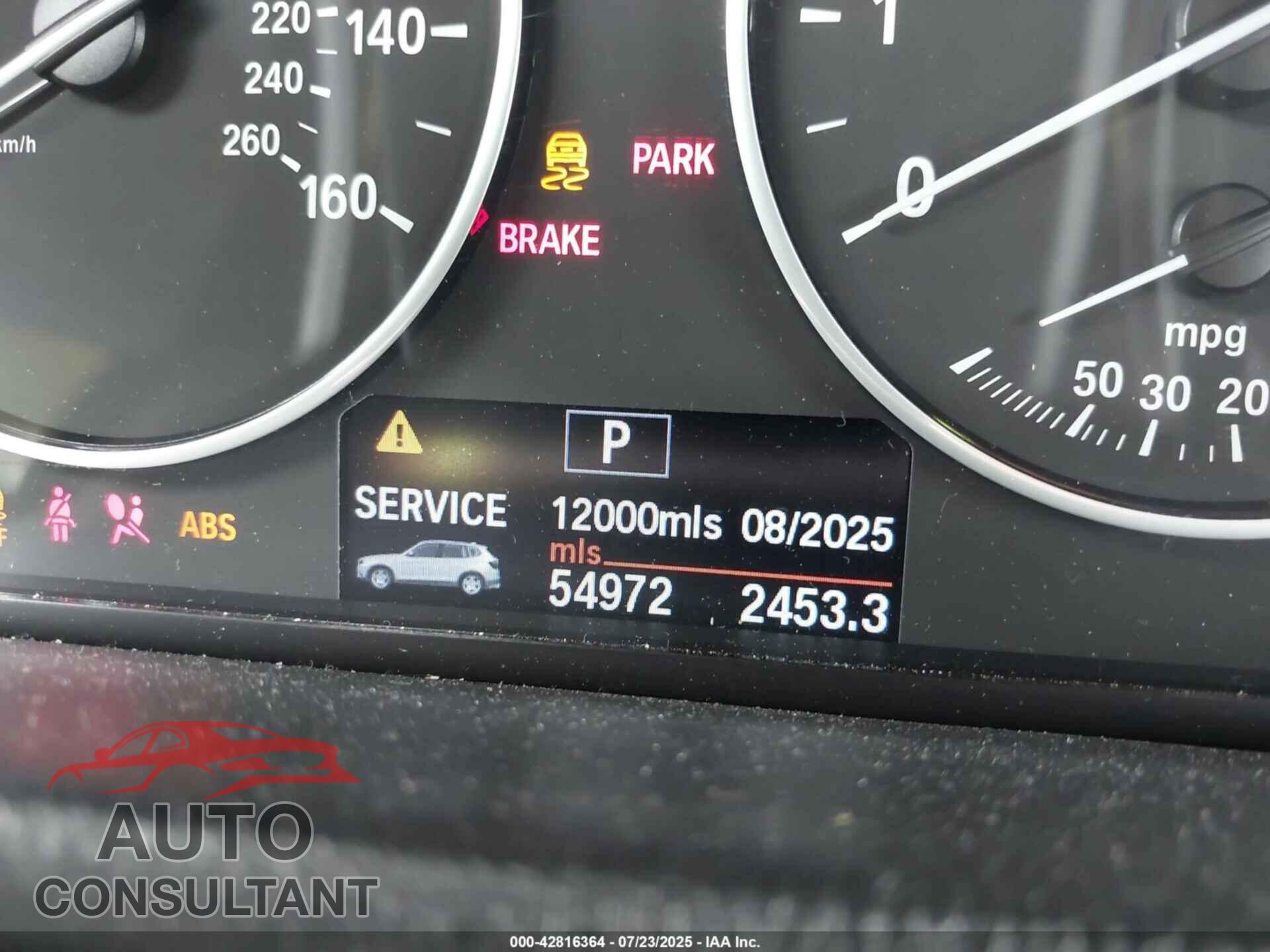 BMW X3 2012 - 5UXWX5C54CL720445