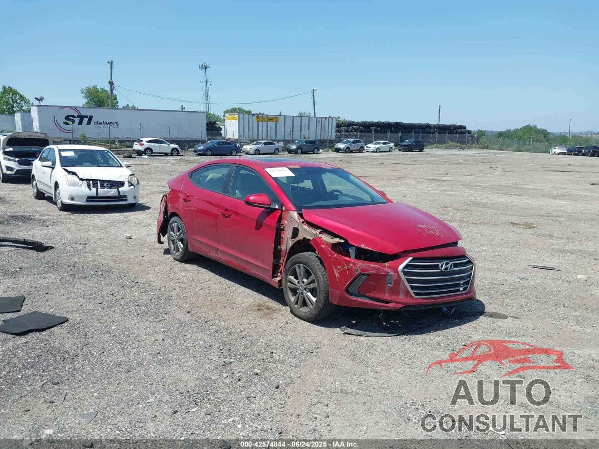 HYUNDAI ELANTRA 2018 - 5NPD84LFXJH384875