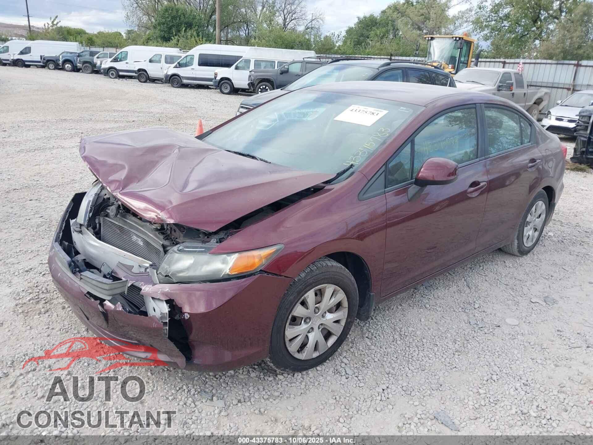 HONDA CIVIC 2012 - 19XFB2F52CE034133