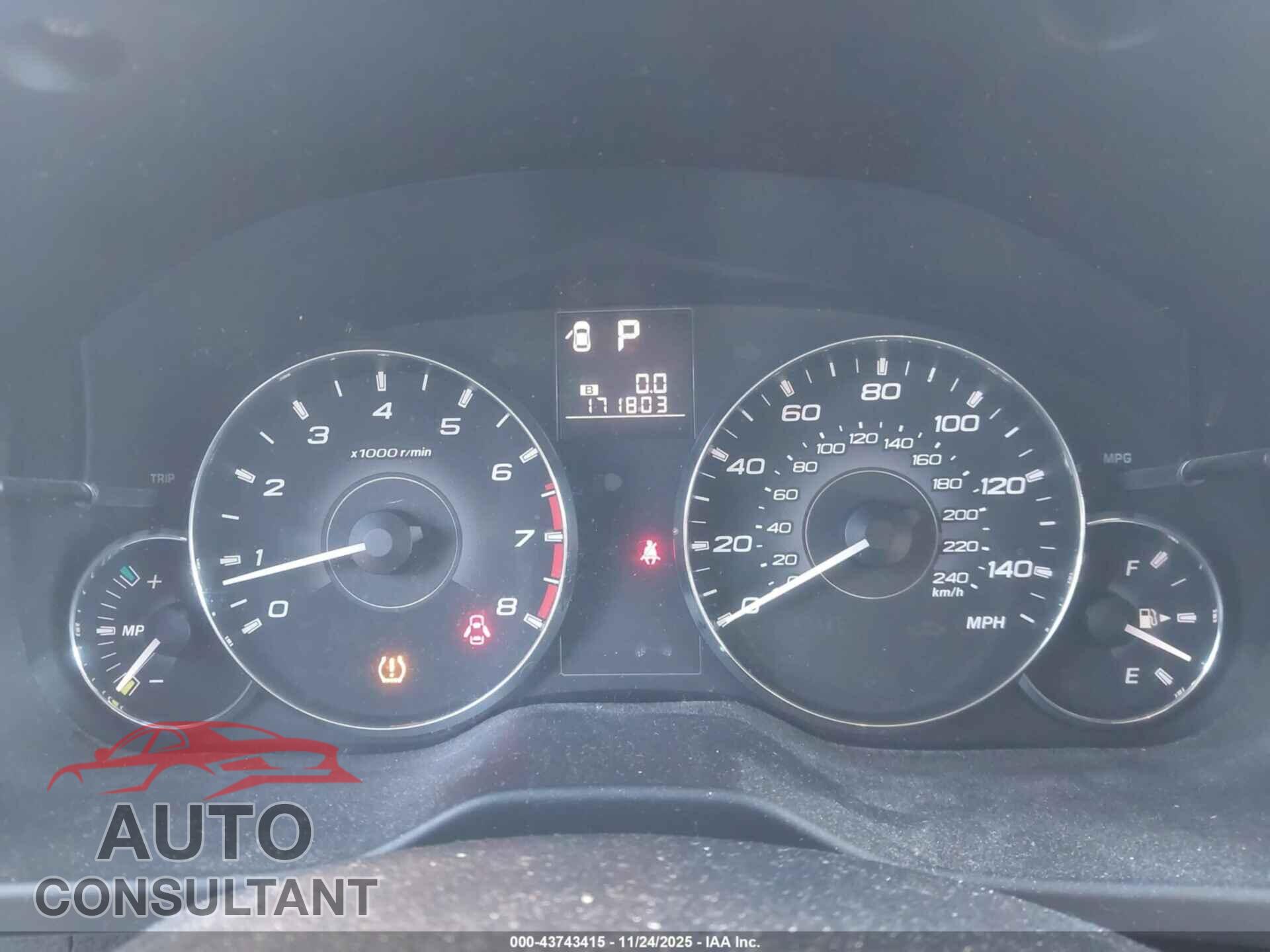 SUBARU OUTBACK 2011 - 4S4BRBCC9B3361448