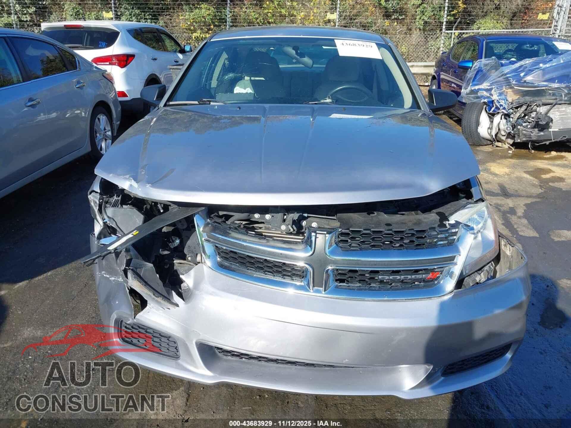 DODGE AVENGER 2013 - 1C3CDZAG2DN710063