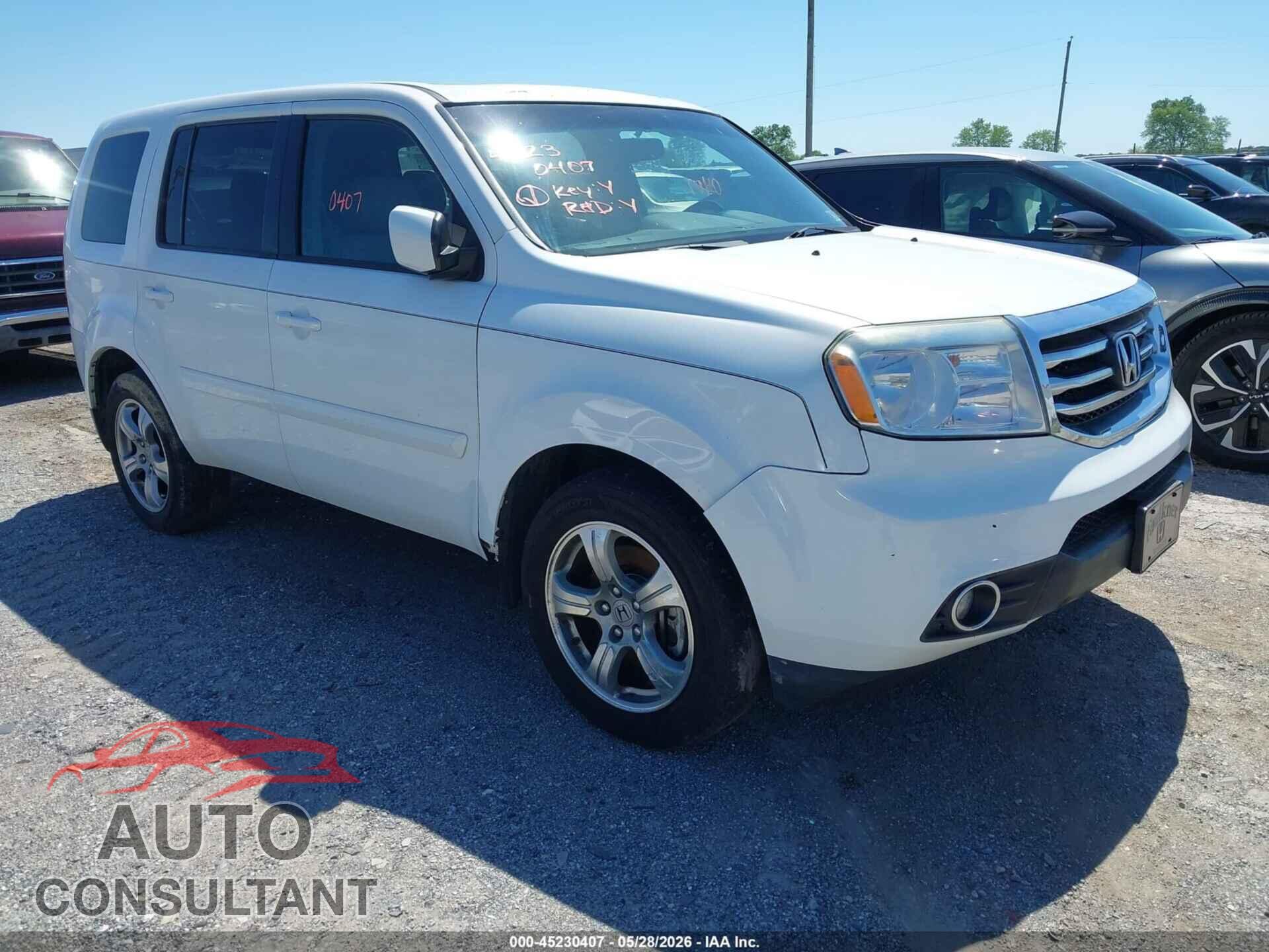 HONDA PILOT 2013 - 5FNYF4H57DB025977