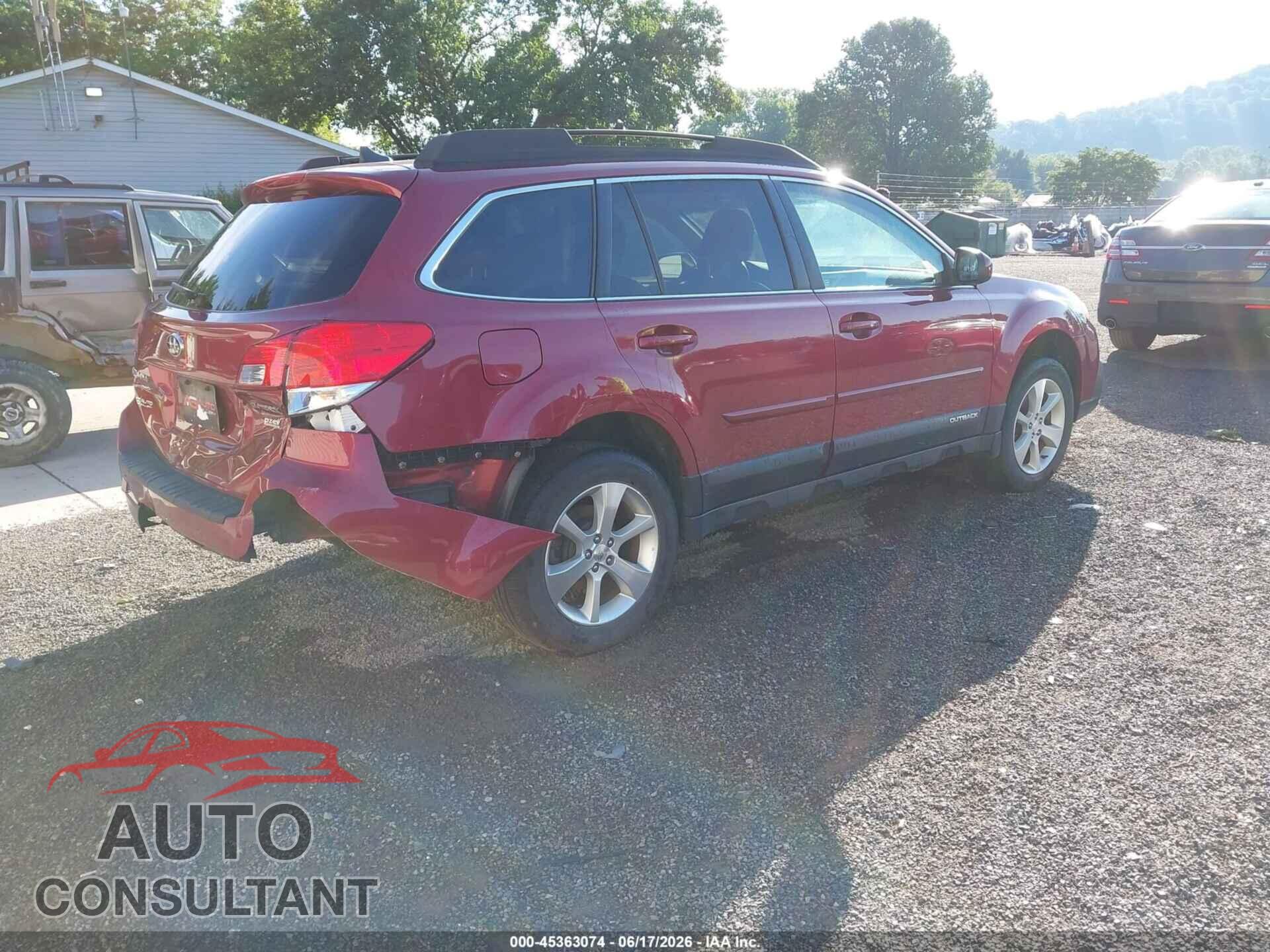 SUBARU OUTBACK 2013 - 4S4BRBLCXD3214686