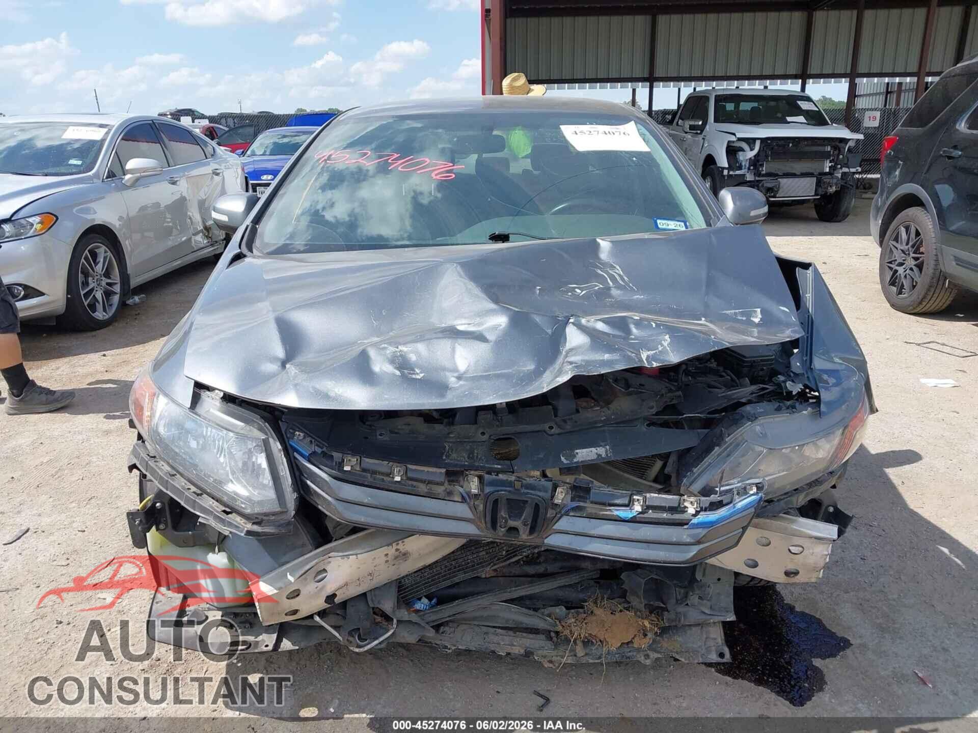 HONDA CIVIC HYBRID 2012 - JHMFB4F21CS002898