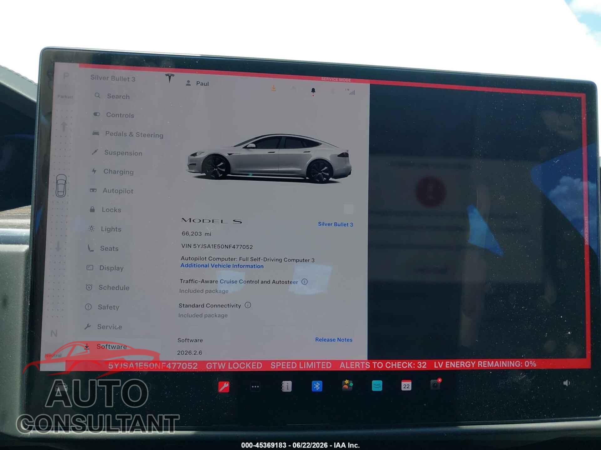 TESLA MODEL S 2022 - 5YJSA1E50NF477052