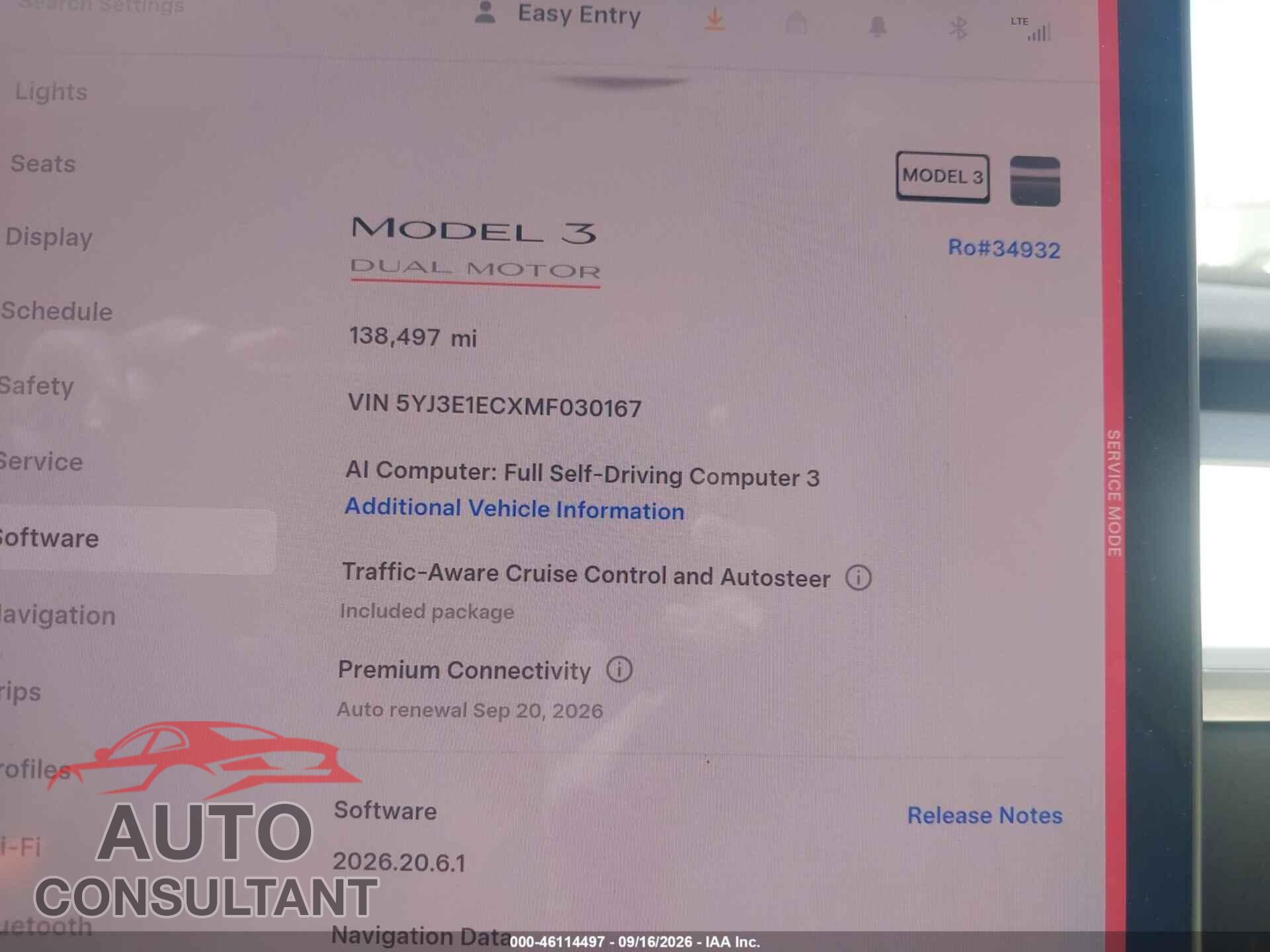 TESLA MODEL 3 2021 - 5YJ3E1ECXMF030167