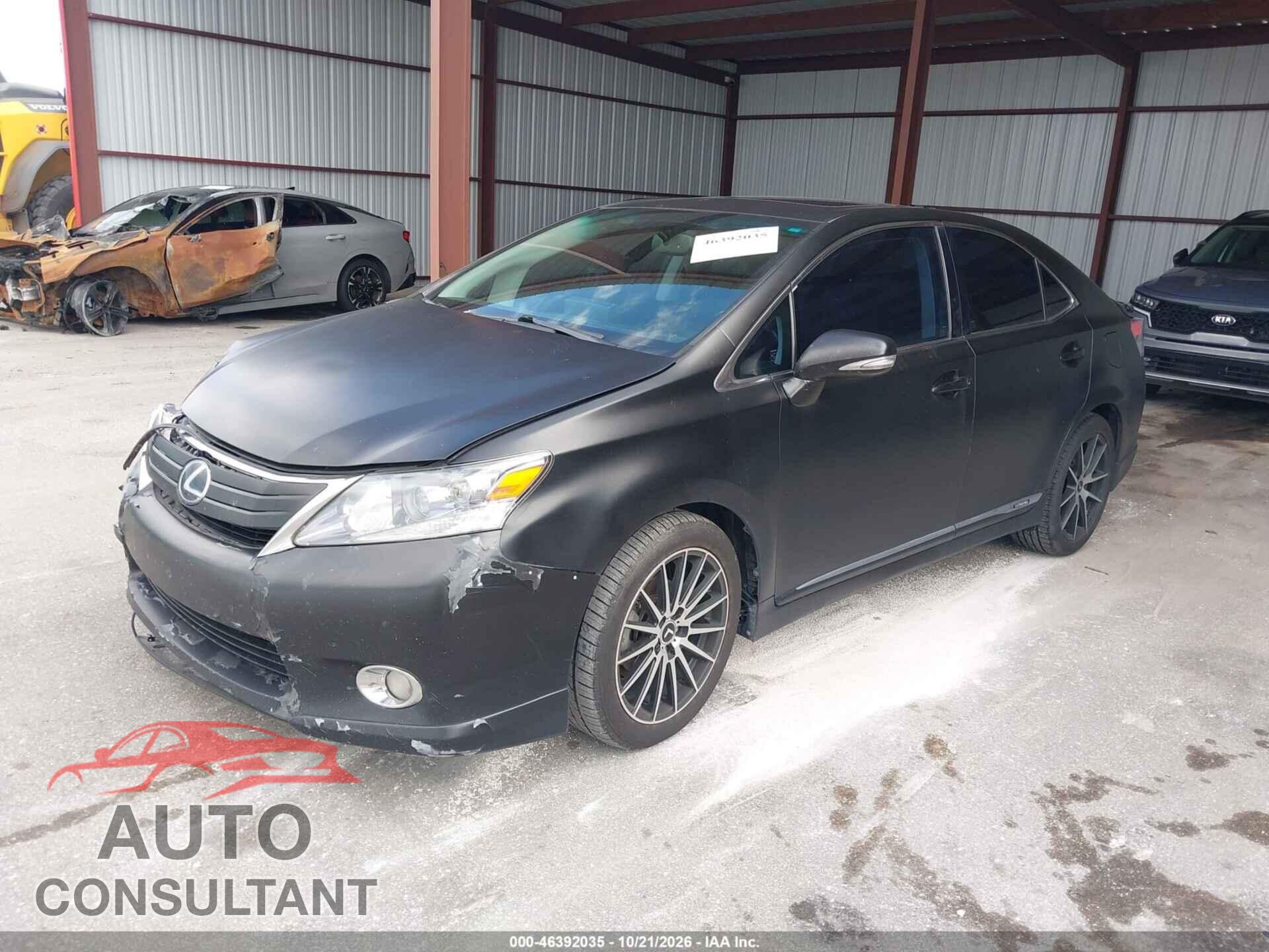 LEXUS HS 250H 2010 - JTHBB1BAXA2034708