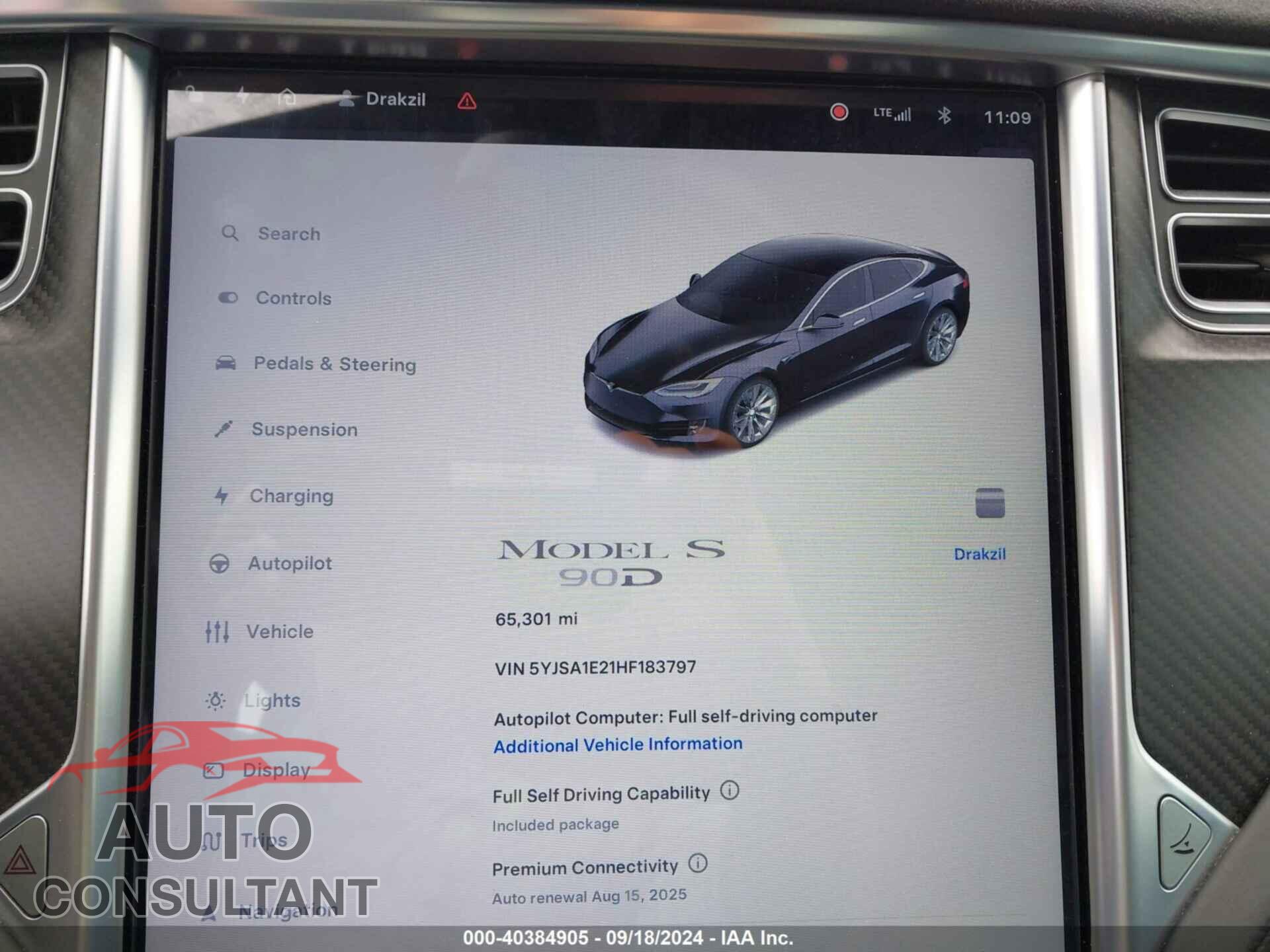 TESLA MODEL S 2017 - 5YJSA1E21HF183797